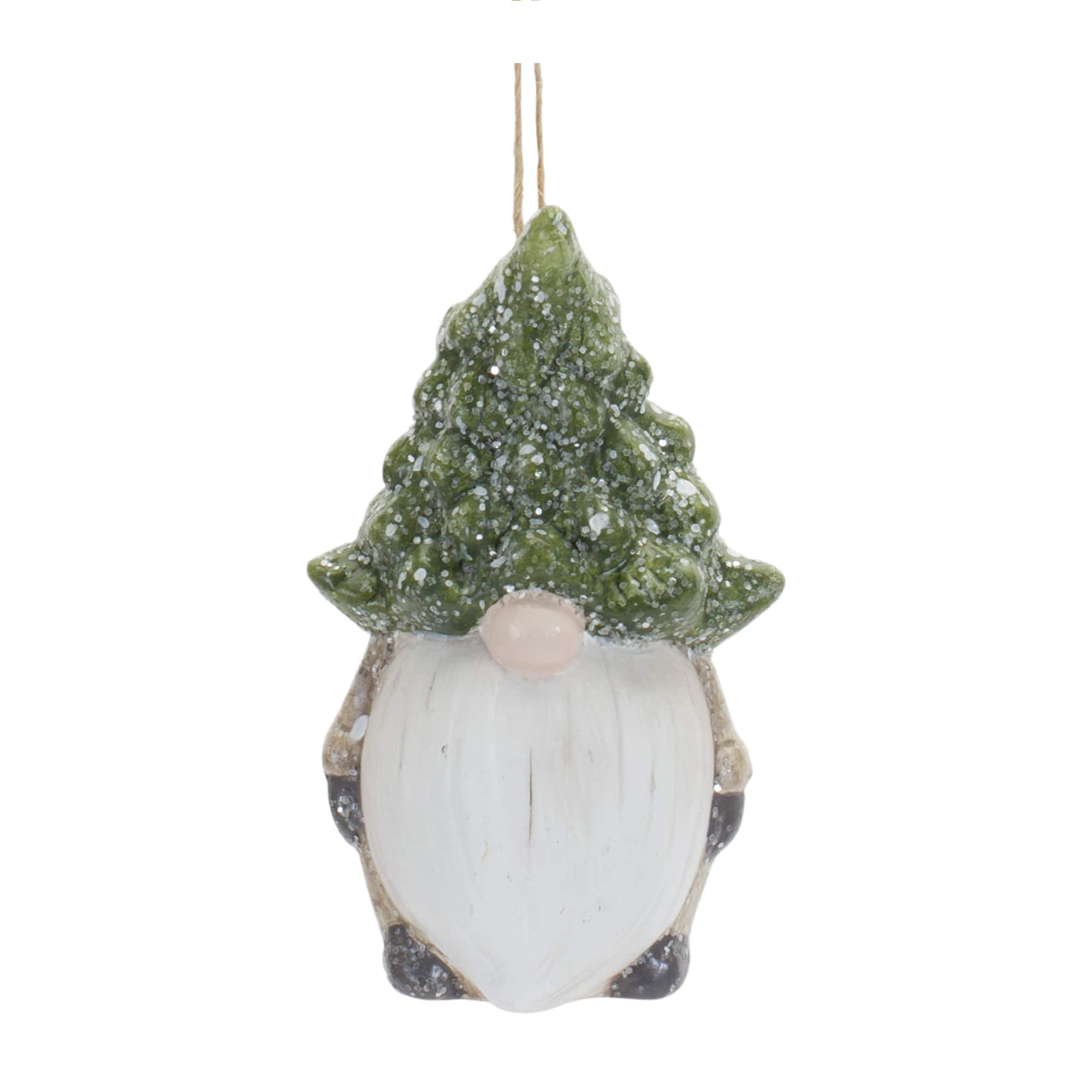 6ct. 3.25&#x22; Gnome with Tree Hat Ornaments