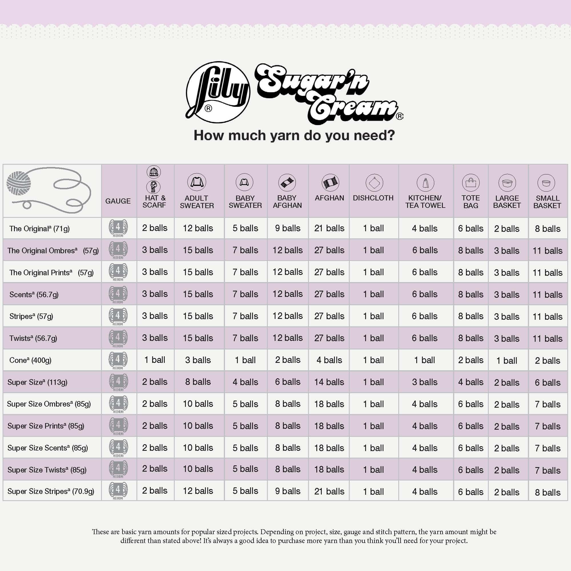 Lily&#xAE; Sugar &#x27;n Cream&#xAE; Solid Yarn