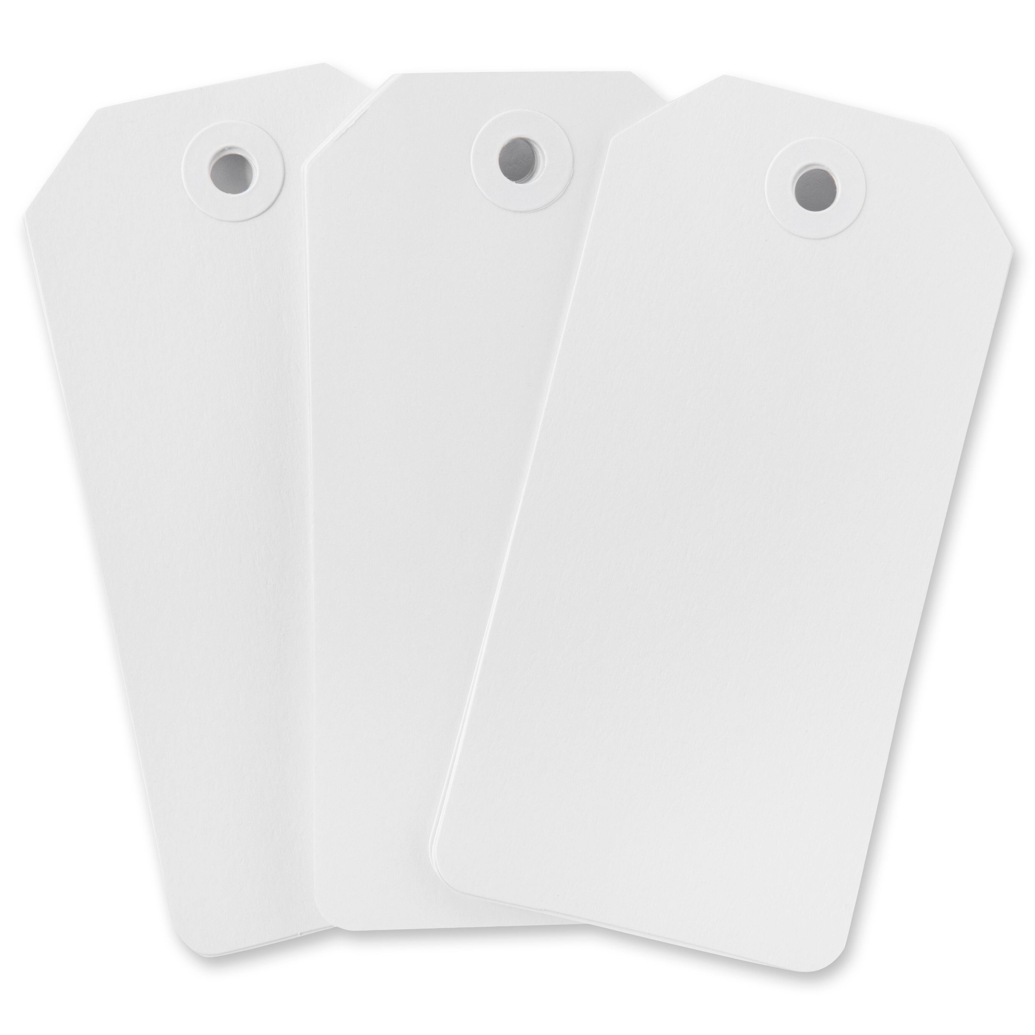 12 Packs: 20 Ct. (240 Total) Medium White Tags by Recollections, Size: 2.1” x 4.25”