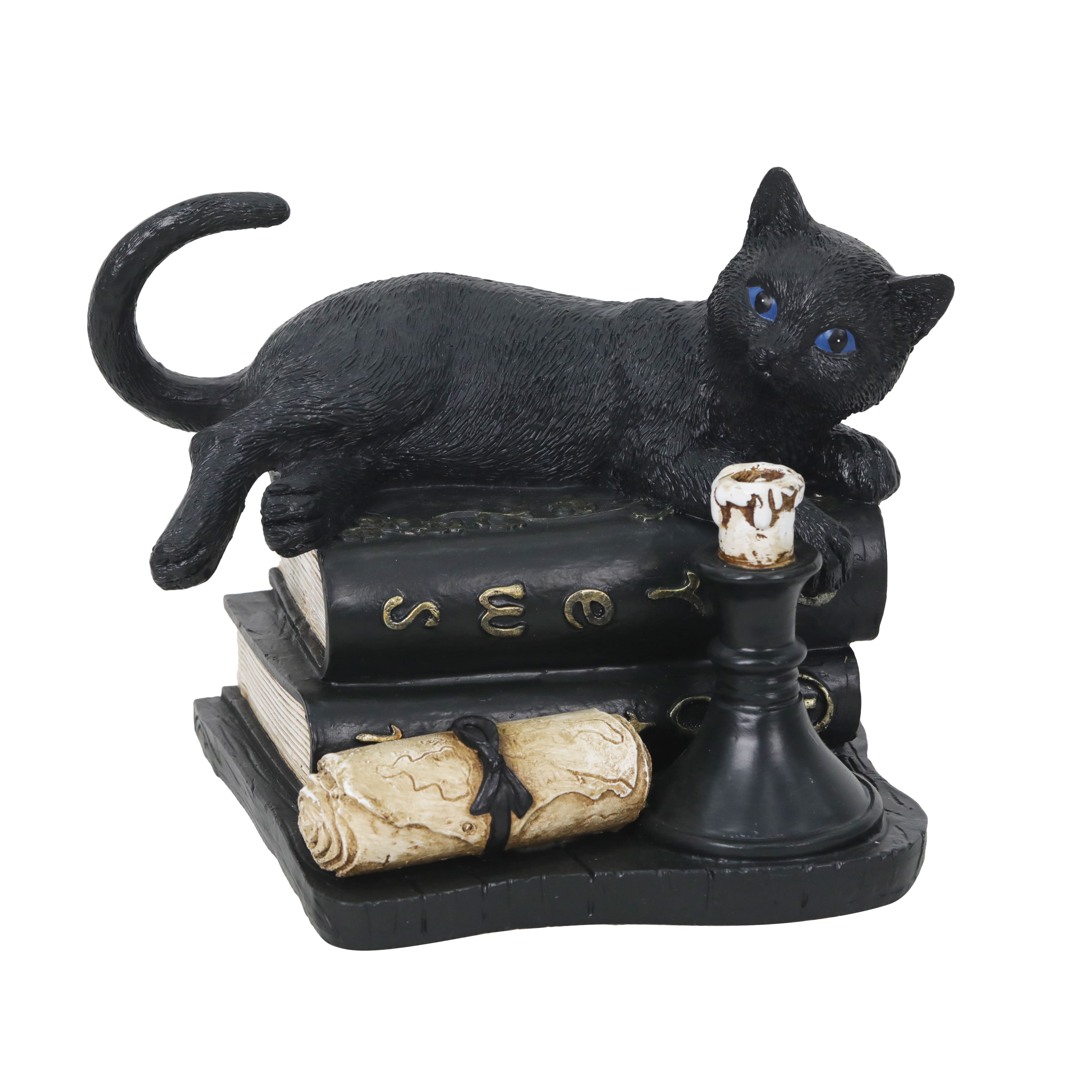 8.25" Cat with Books & Candle Tabletop Décor by Ashland®