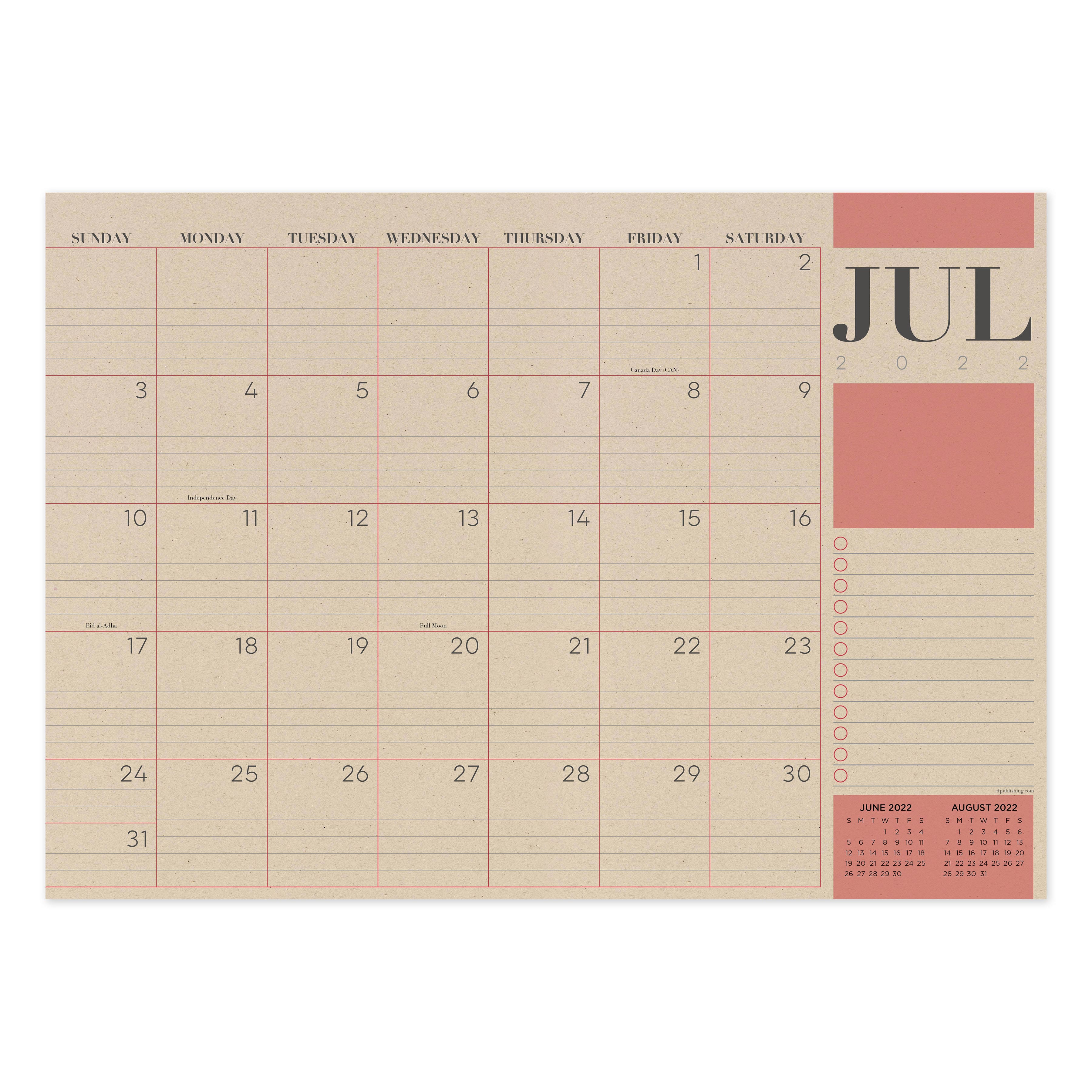 TF Publishing 2022-2023 Kraft Desk Pad Monthly Blotter Calendar | Michaels