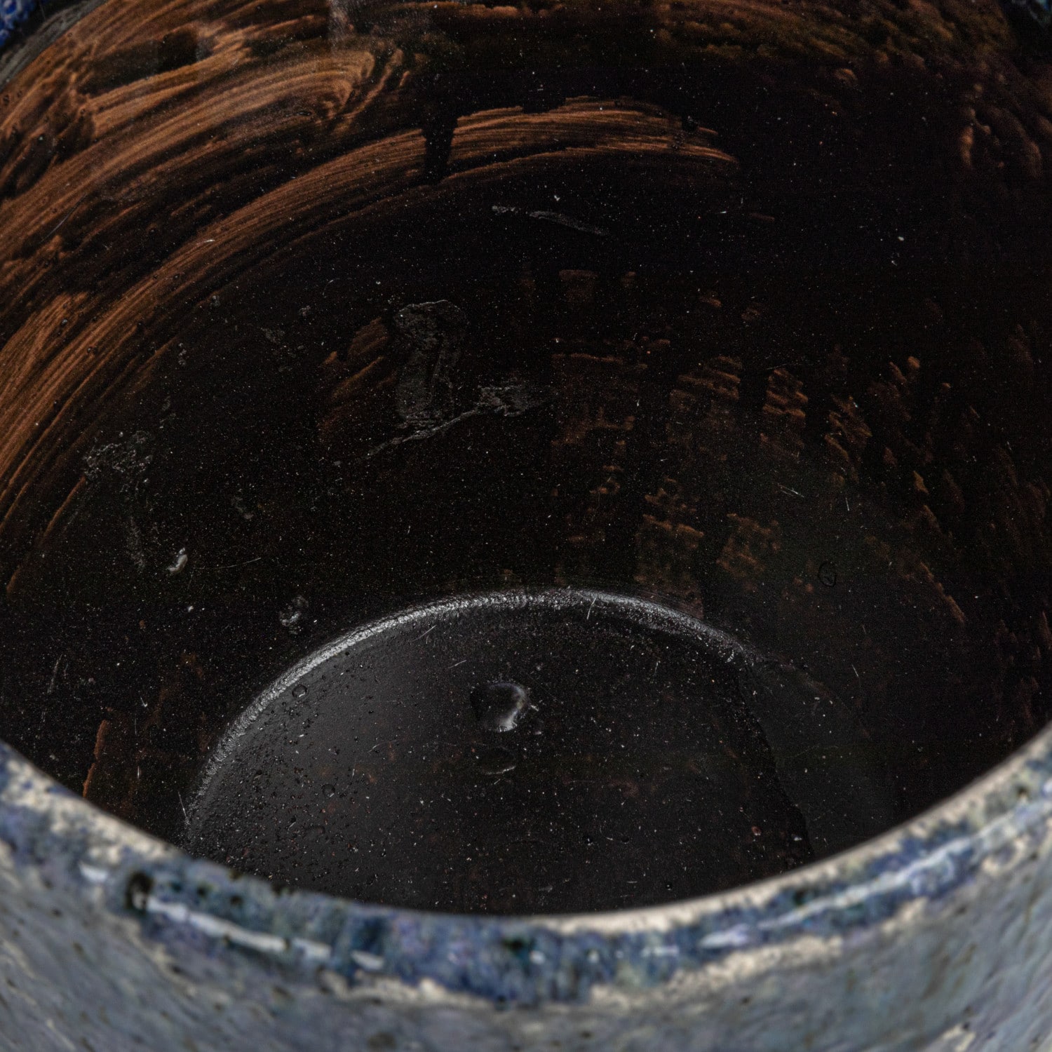 Hello Honey® 6.5" Plum Reactive Glaze Pattern Debossed Stoneware Planter