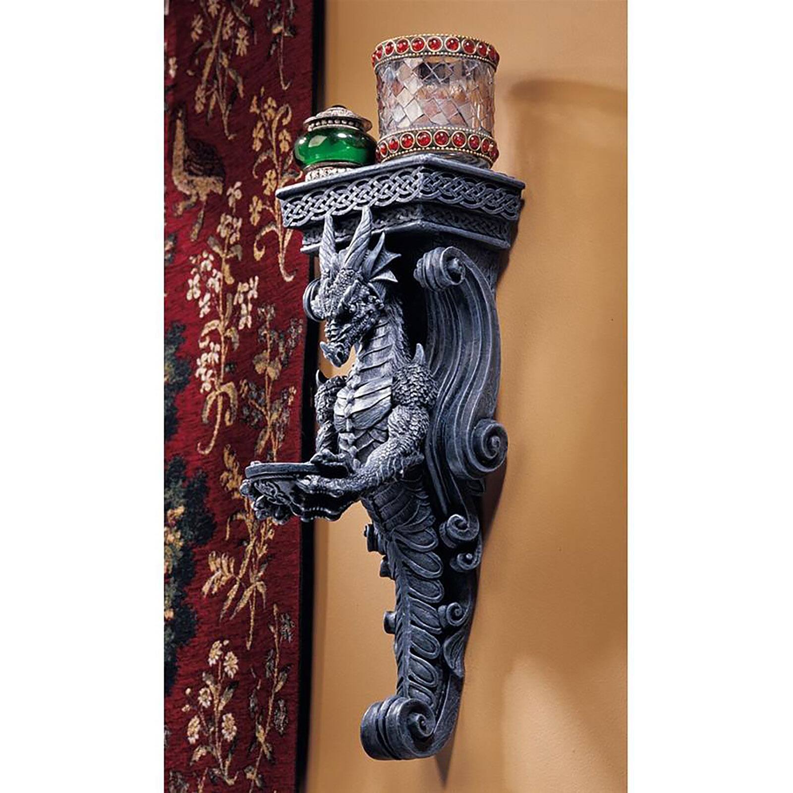 Design Toscano Dragons of Darkmoor Castle Wall Caryatids Set