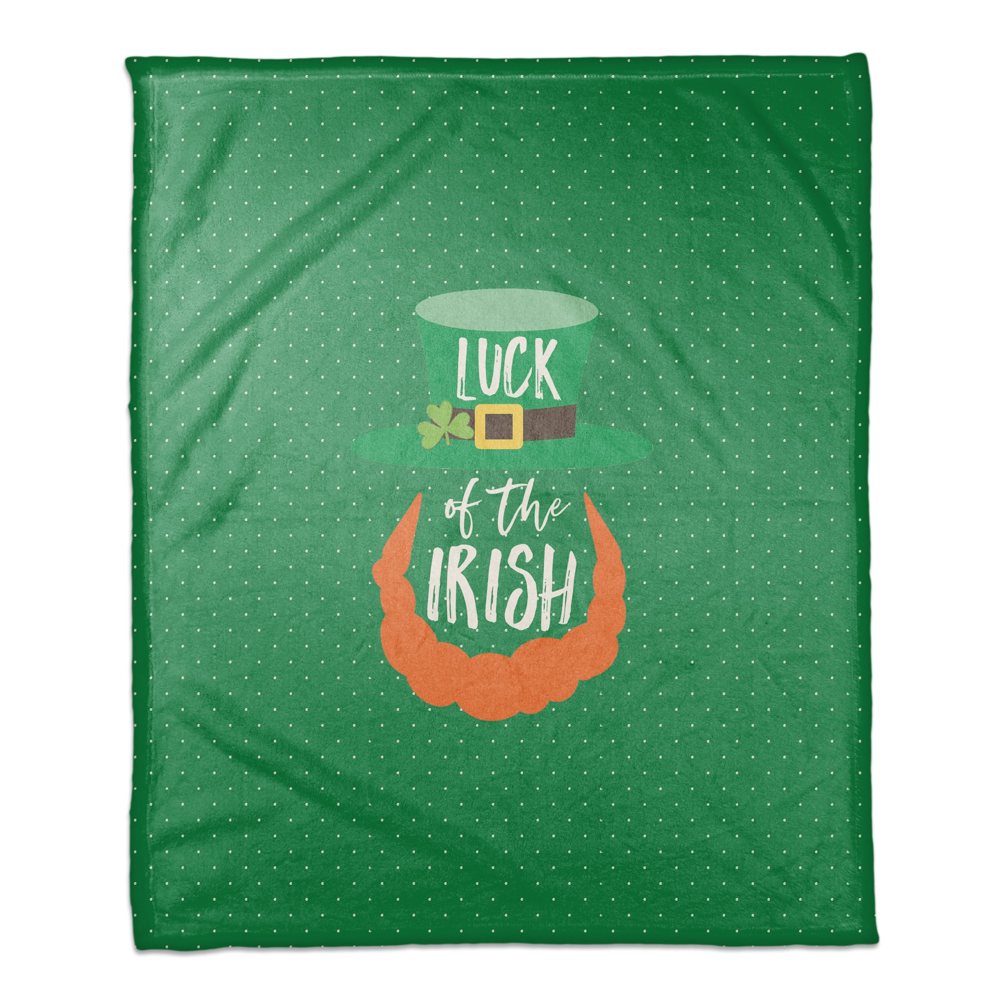 Luck of the Irish Coral Fleece Blanket