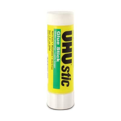  UHU Stic Permanent Clear Application Glue Stick, 0.29 oz, 12  Sticks per Pack (99450) : Arts, Crafts & Sewing