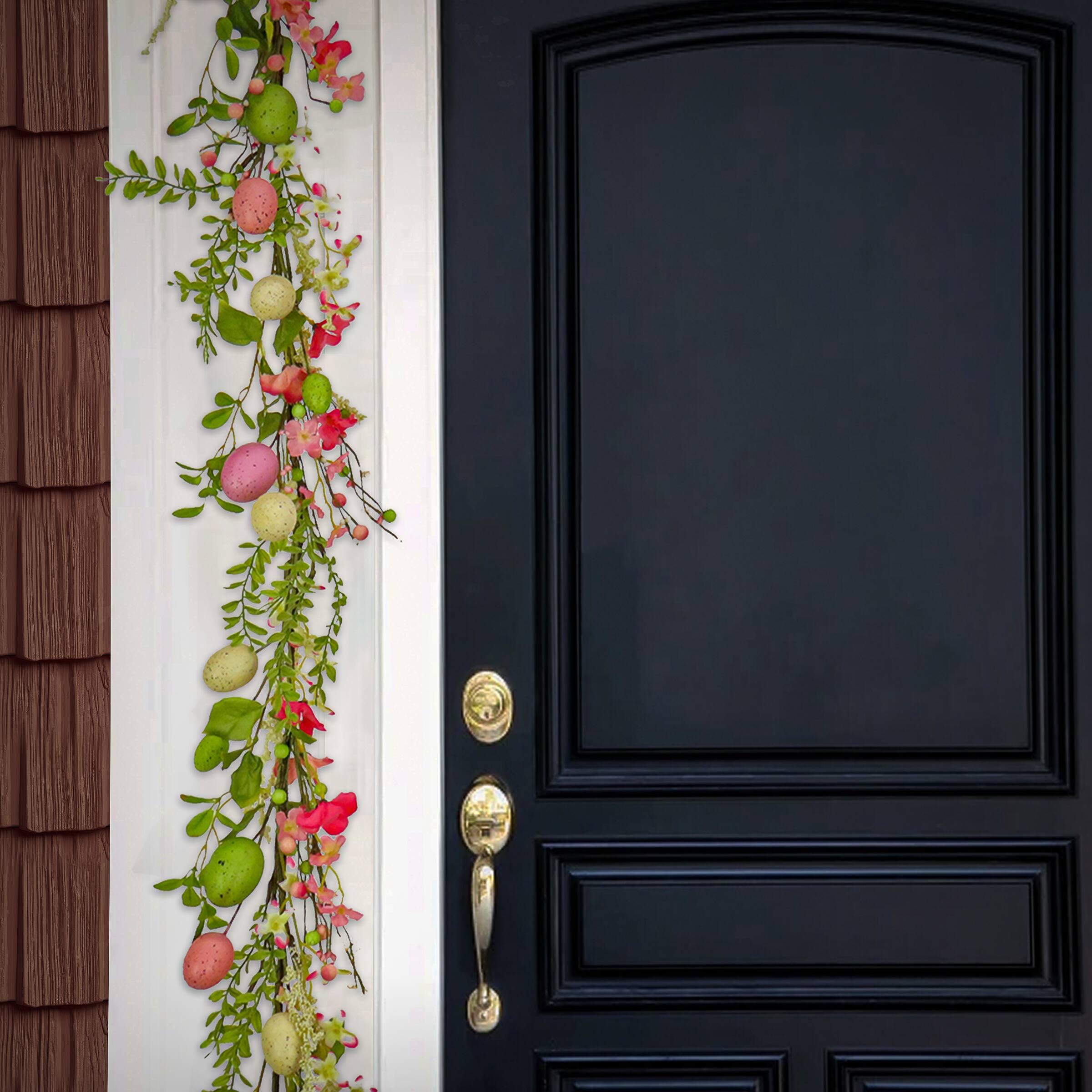 5ft. Flowering Pink &#x26; Green Easter Garland