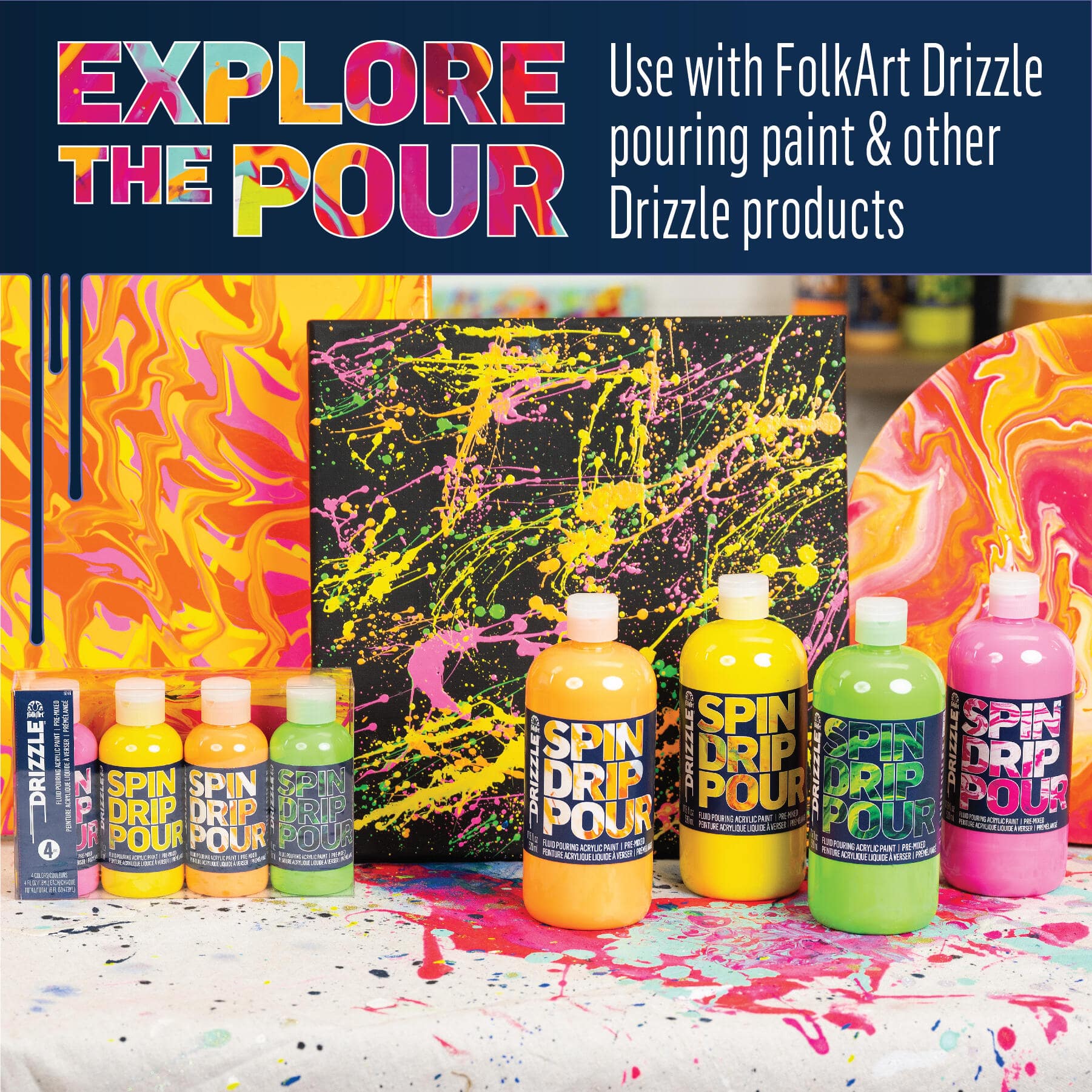 2 Pack: FolkArt&#xAE; Drizzle&#x2122; Paint Pouring Pendulum Set