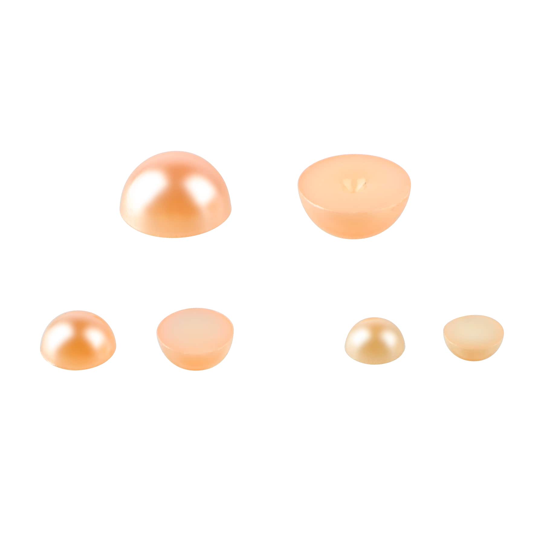 Apricot Round Plastic Flatback Pearl Mix, 5,100ct. by Bead Landing&#x2122;