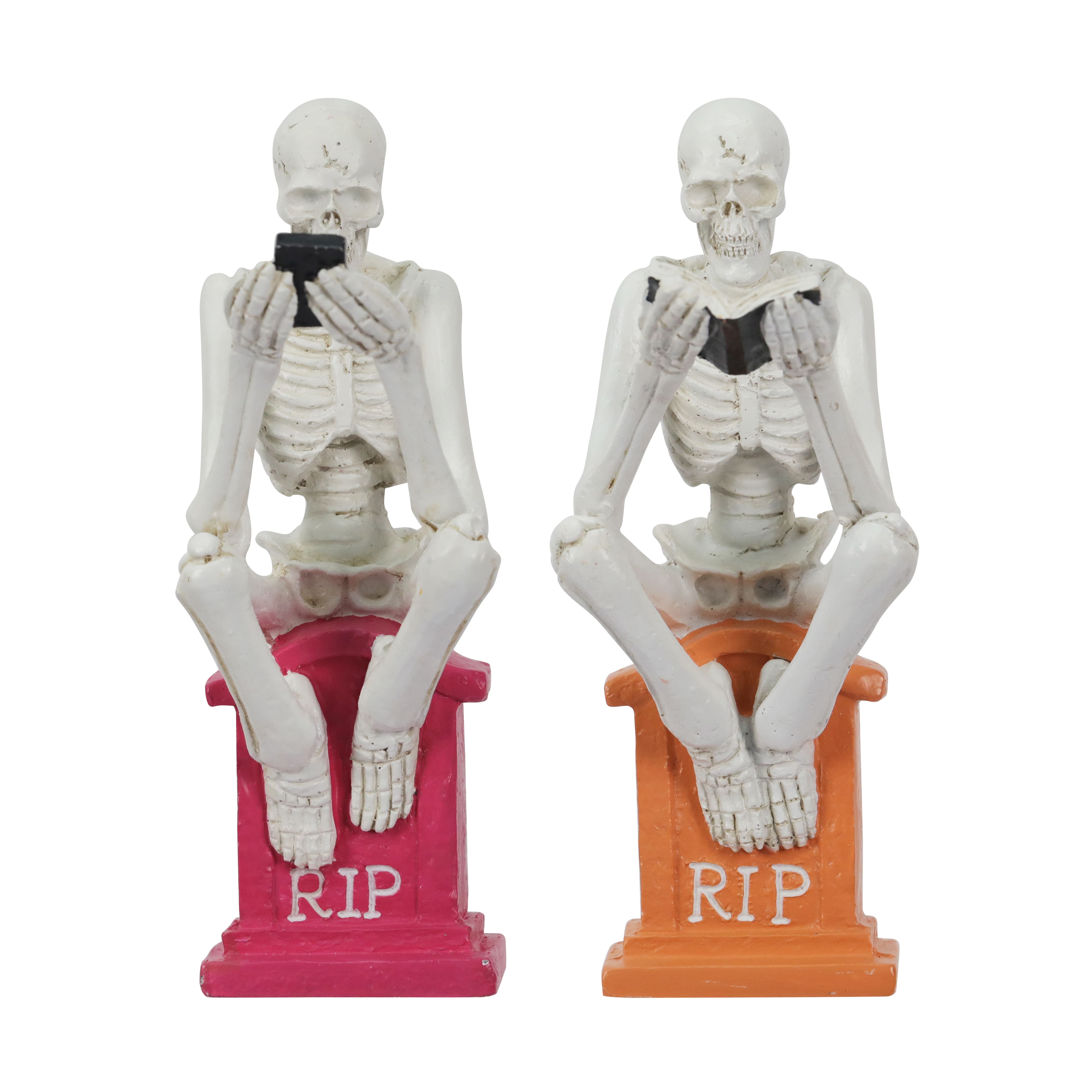 Assorted 5.9&#x22; Skeleton on Tombstone Decoration, 1pc. by Ashland&#xAE;