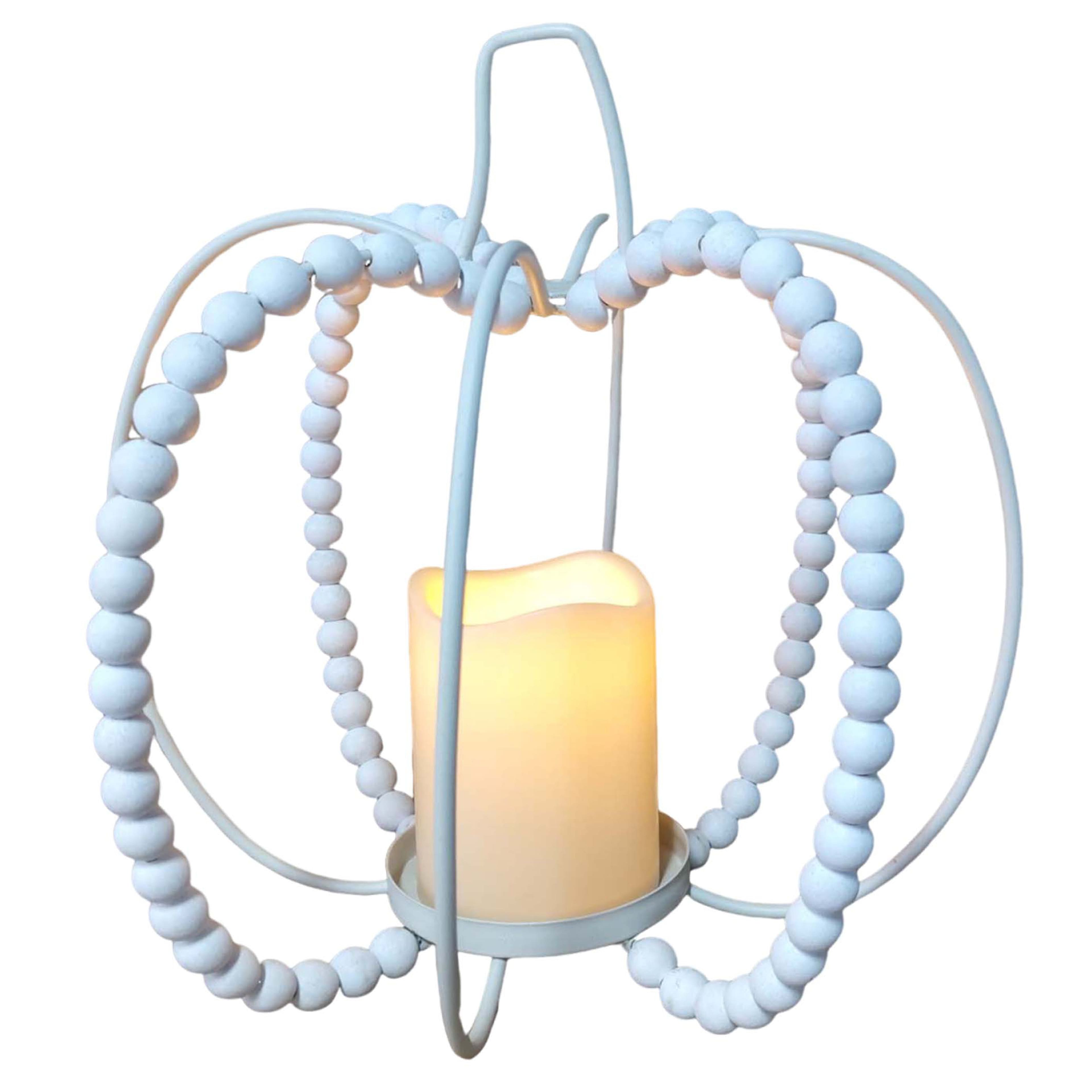 10.5&#x22; Bead LED Lighted Pumpkin Lantern by Ashland&#xAE;