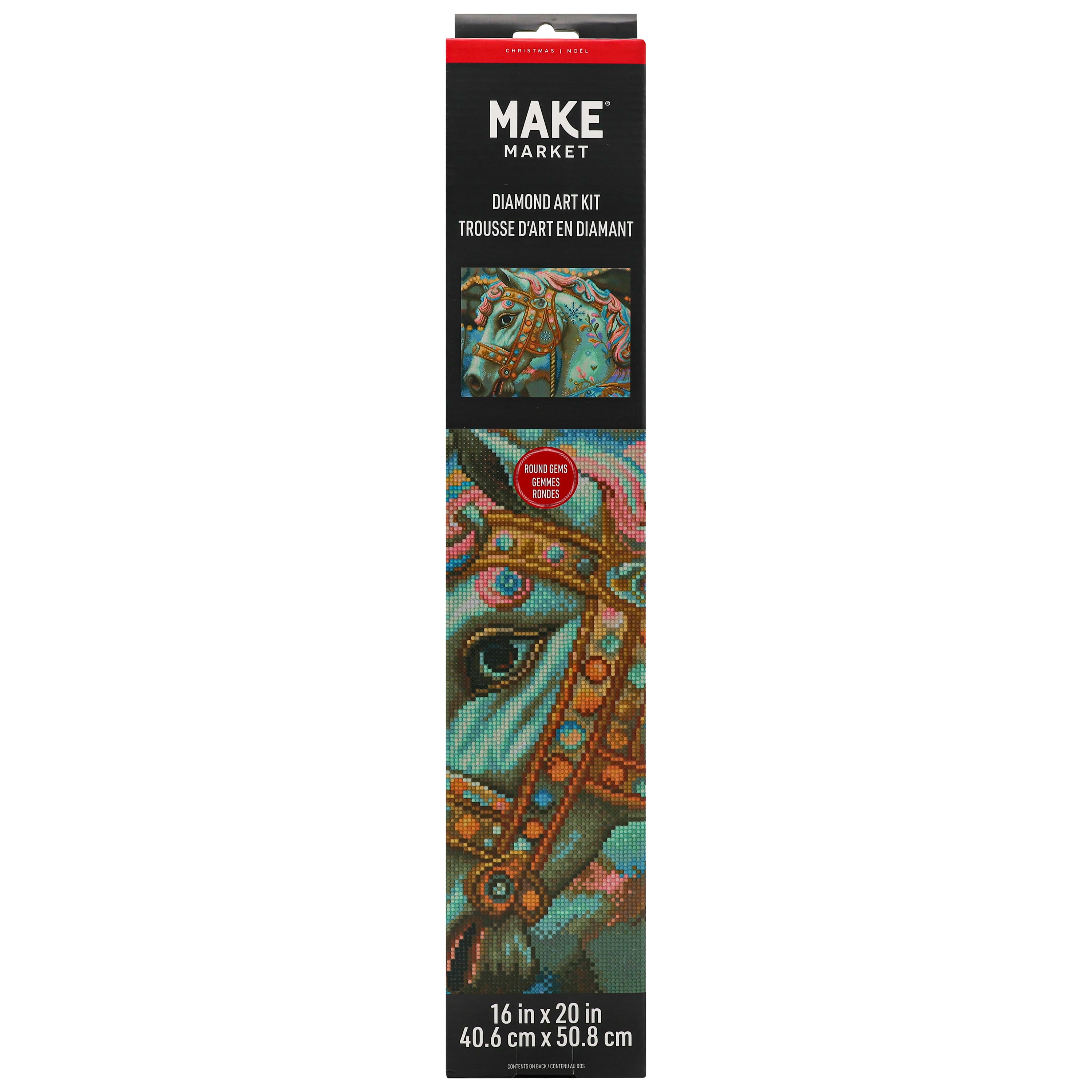 16&#x22; x 20&#x22; Carousel Diamond Art Kit by Make Market&#xAE;