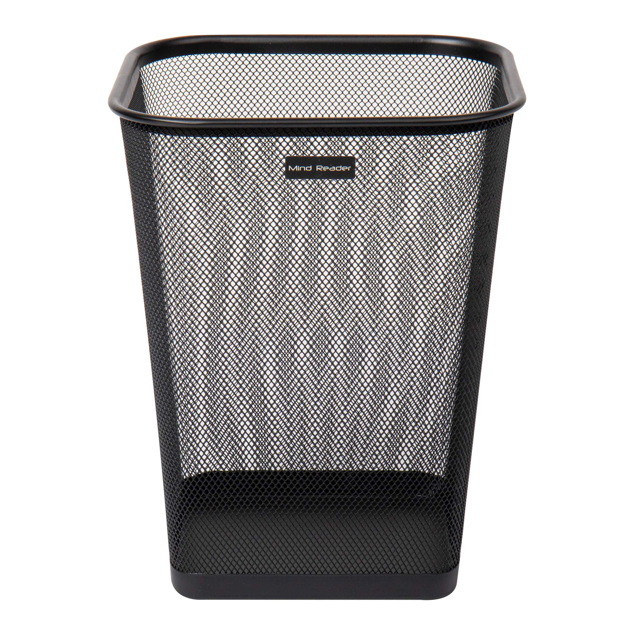 Mind Reader 2 Piece Square Metal Mesh Waste Basket Set