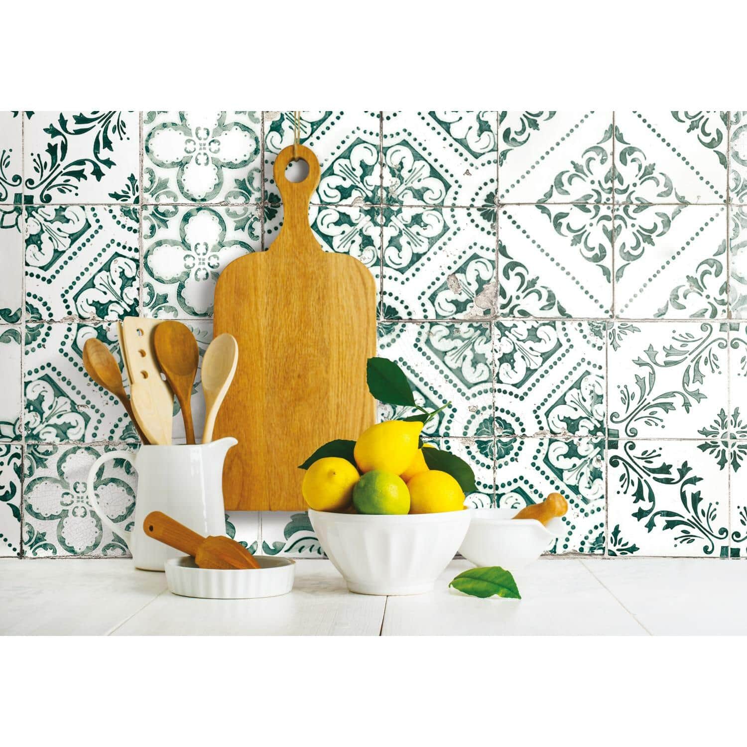 RoomMates Mediterranean Tile Peel & Stick Wallpaper