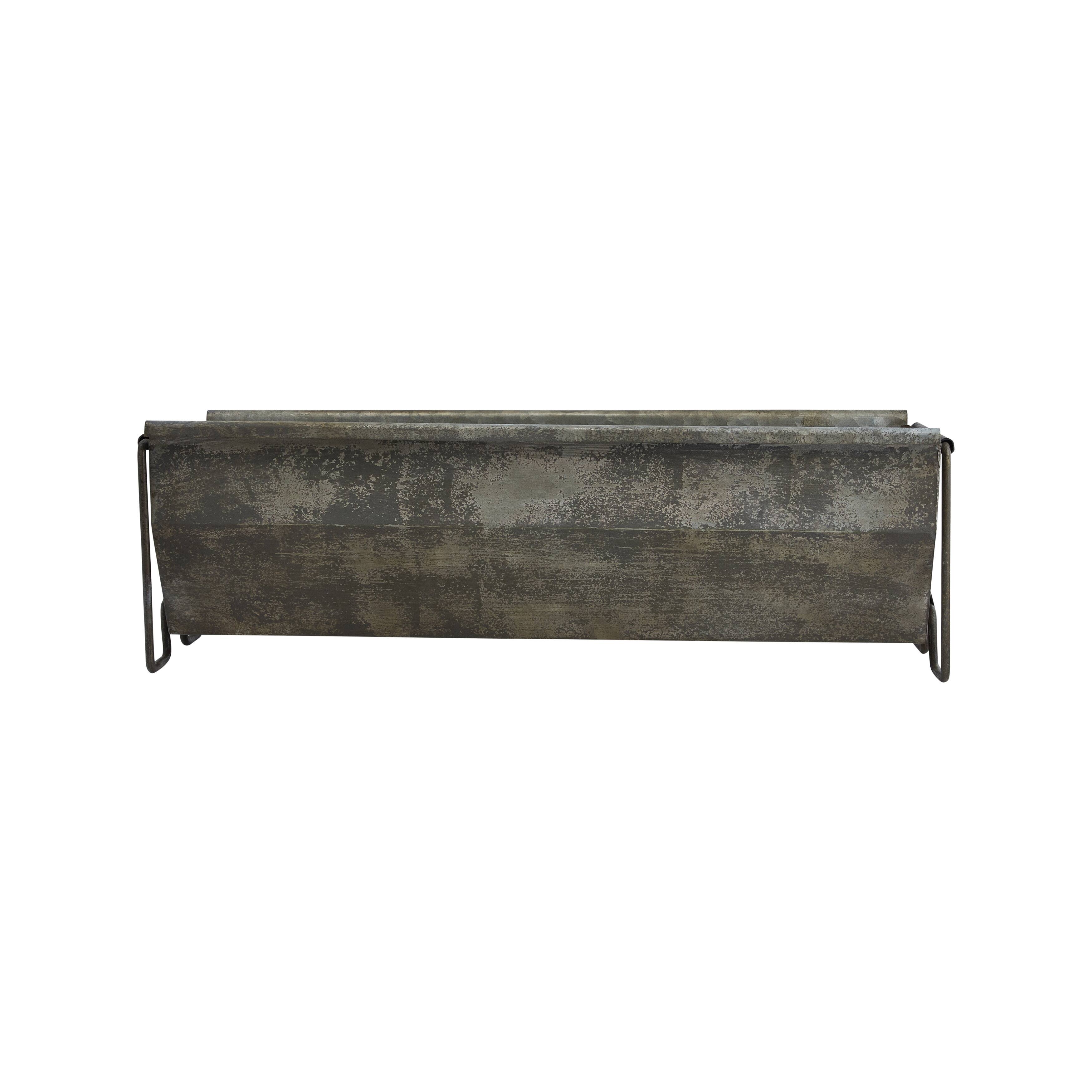 Hello Honey® Distressed Metal Trough Container