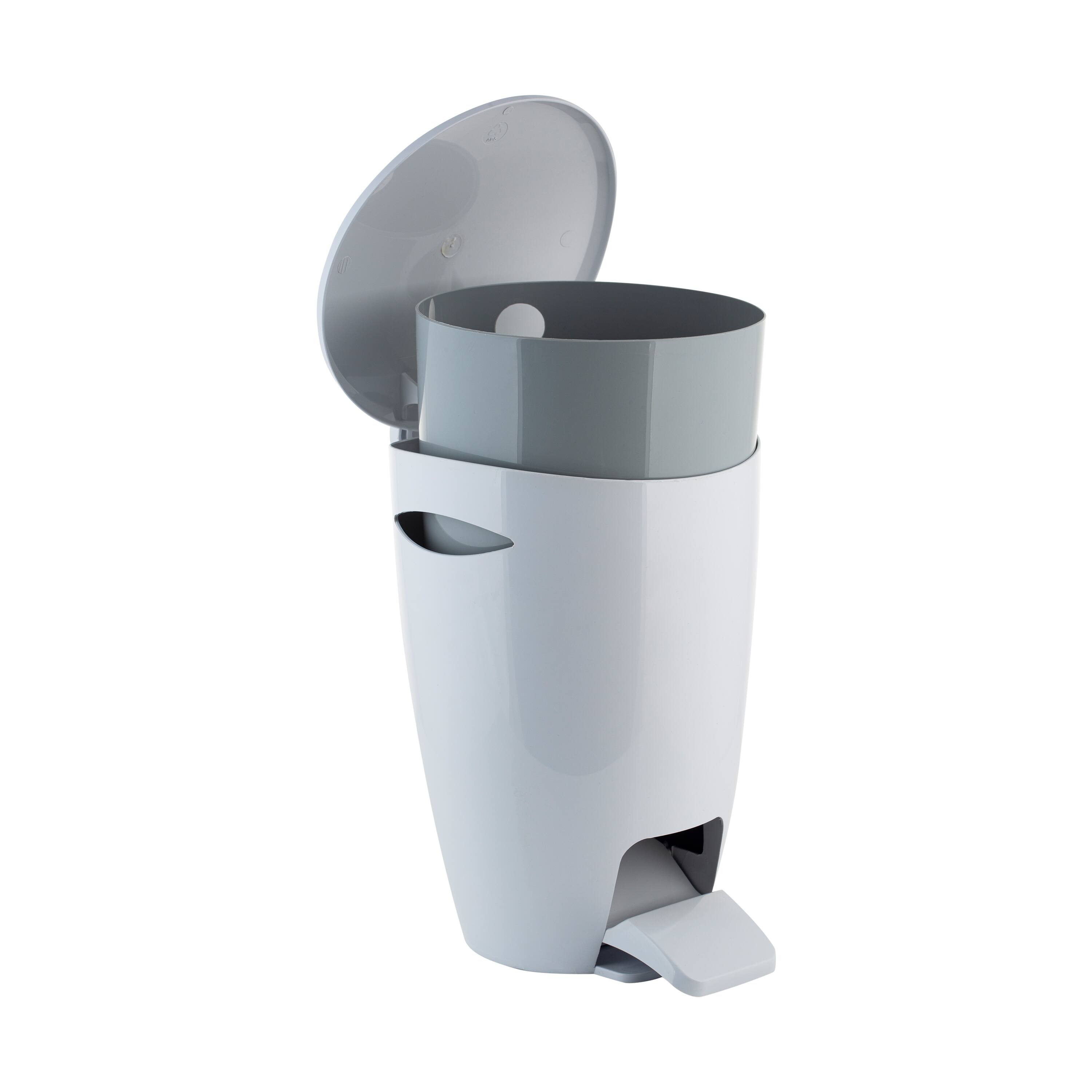 Bath Bliss White 5L Contour Step Pedal Waste Bin