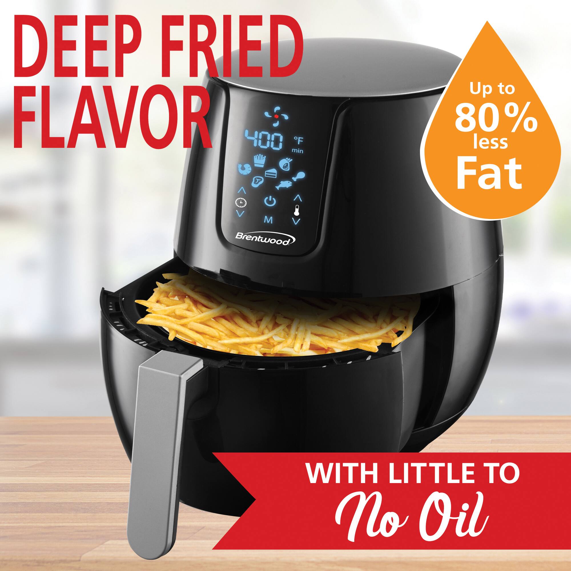 Brentwood 5qt. 1400 Watt Electric Digital Air Fryer