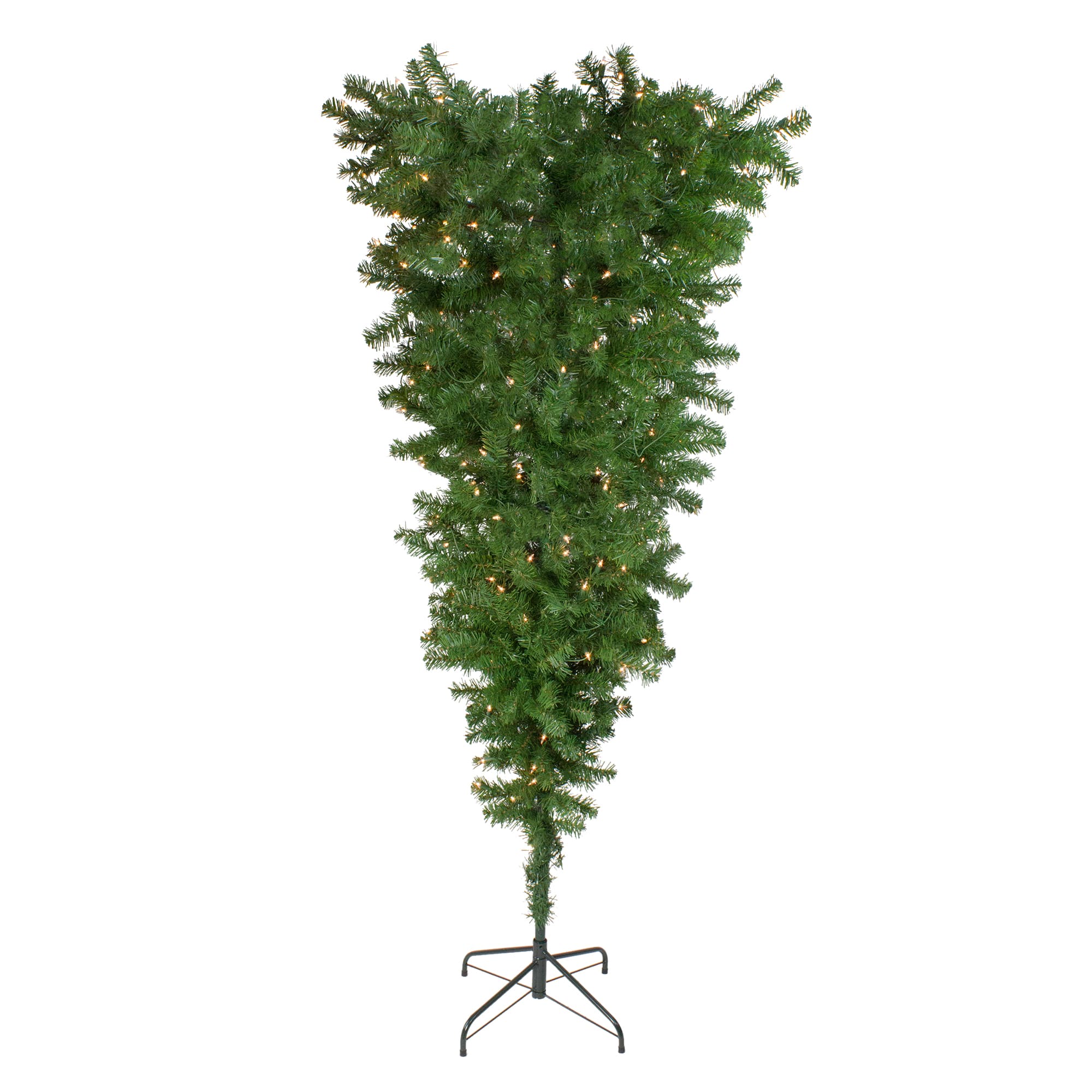 5.5ft. Pre-Lit Medium Spruce Upside Down Artificial Christmas Tree with Clear Lights