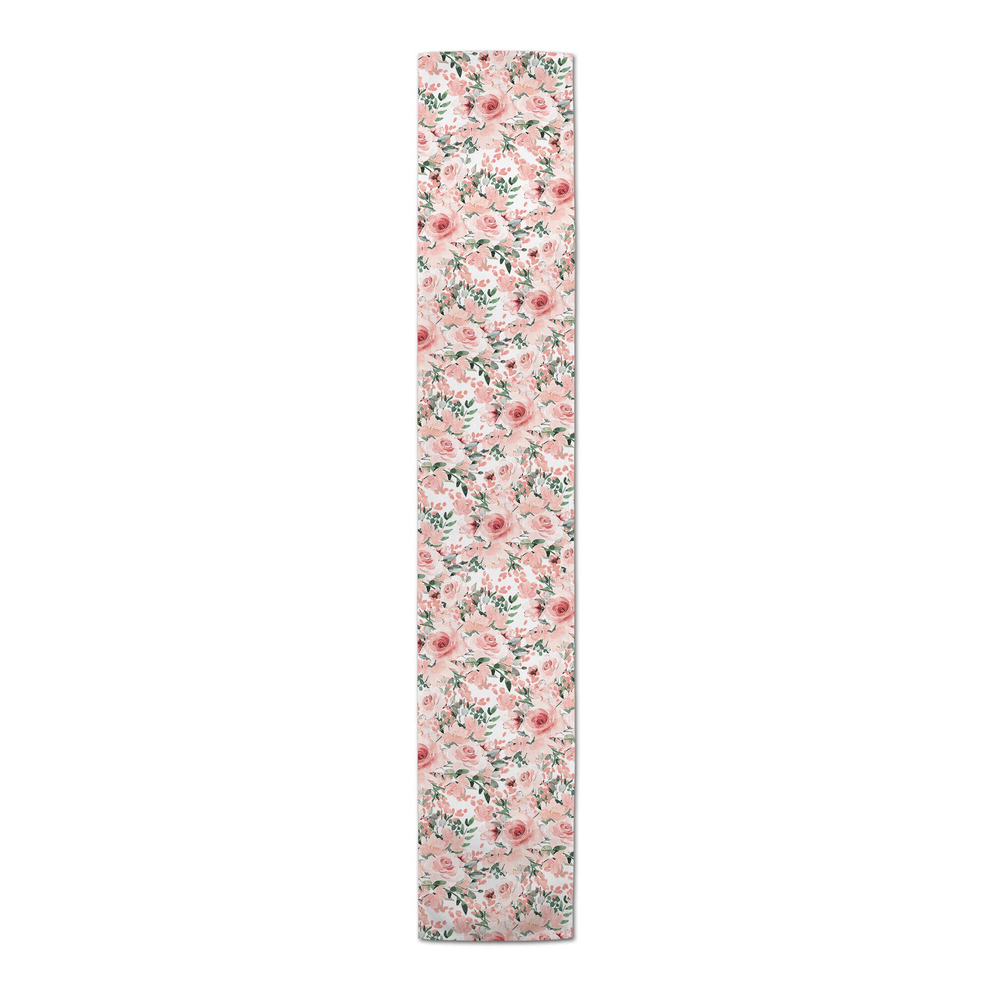 Pink Bouquets Outdoor Table Runner