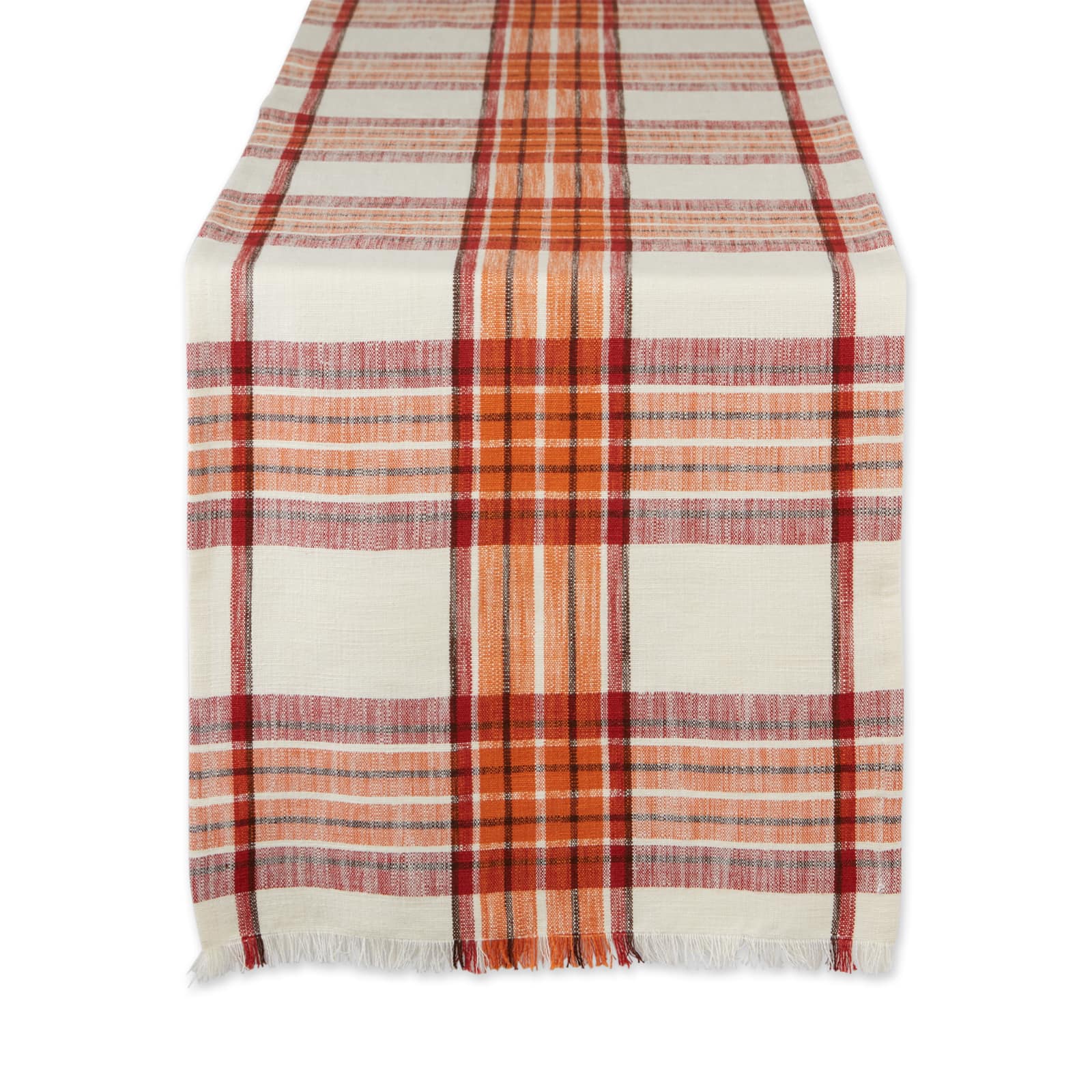 DII® 72" Pumpkin Spice Plaid Table Runner