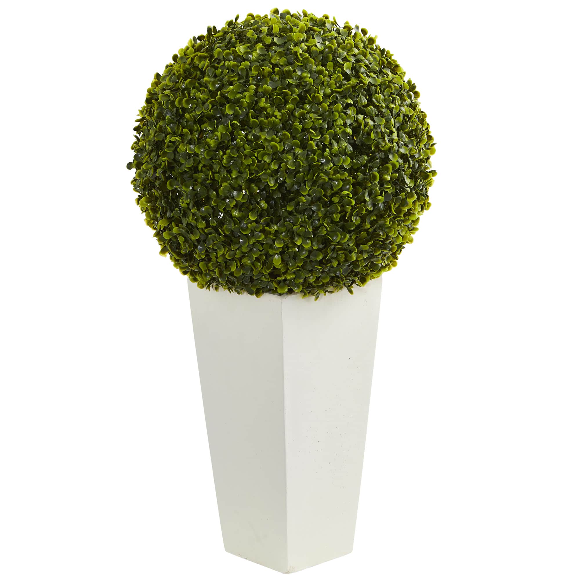 2.5ft. Boxwood Ball Topiary in White Tower Planter