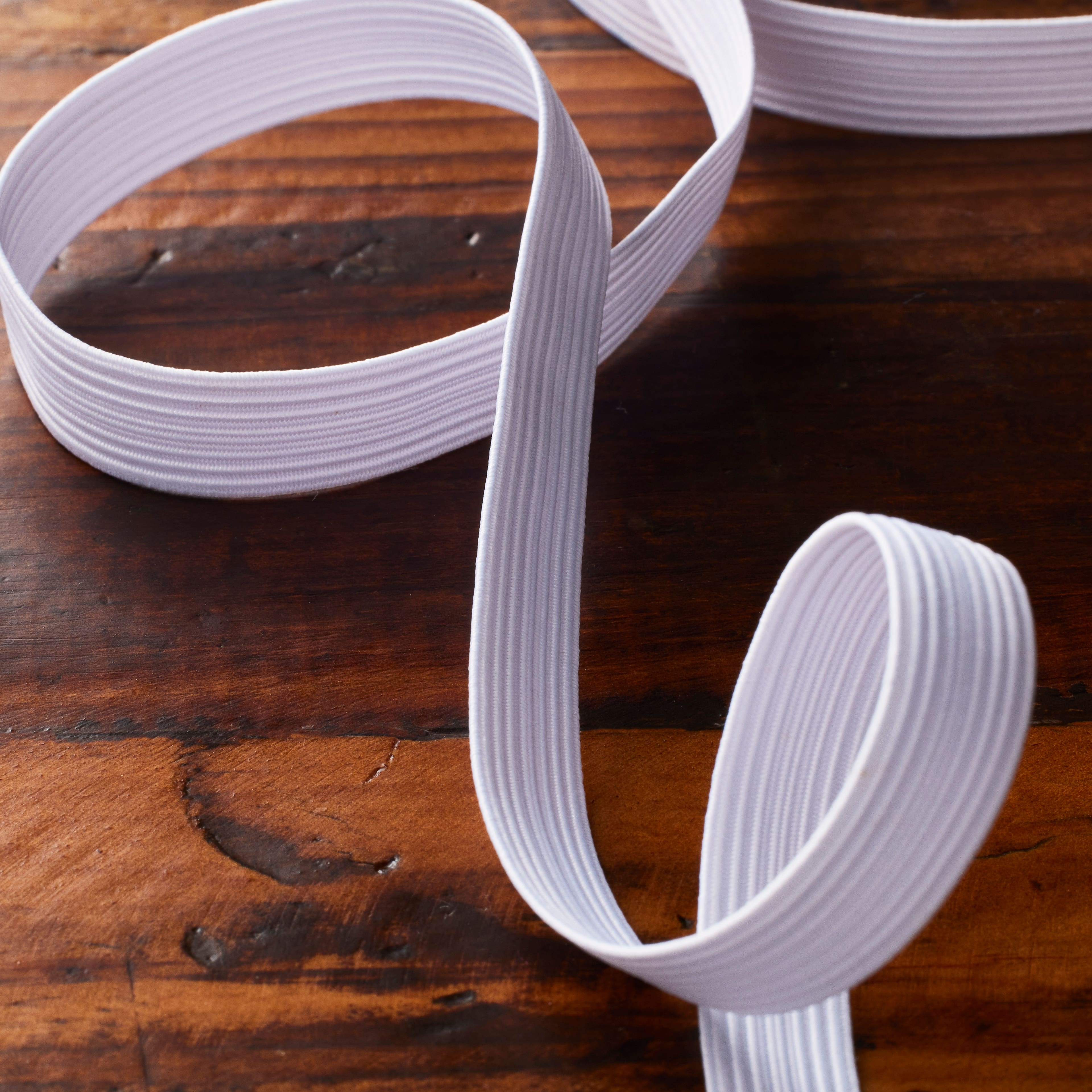 12 Pack: 1/2" White Braided Elastic by Loops & Threads™