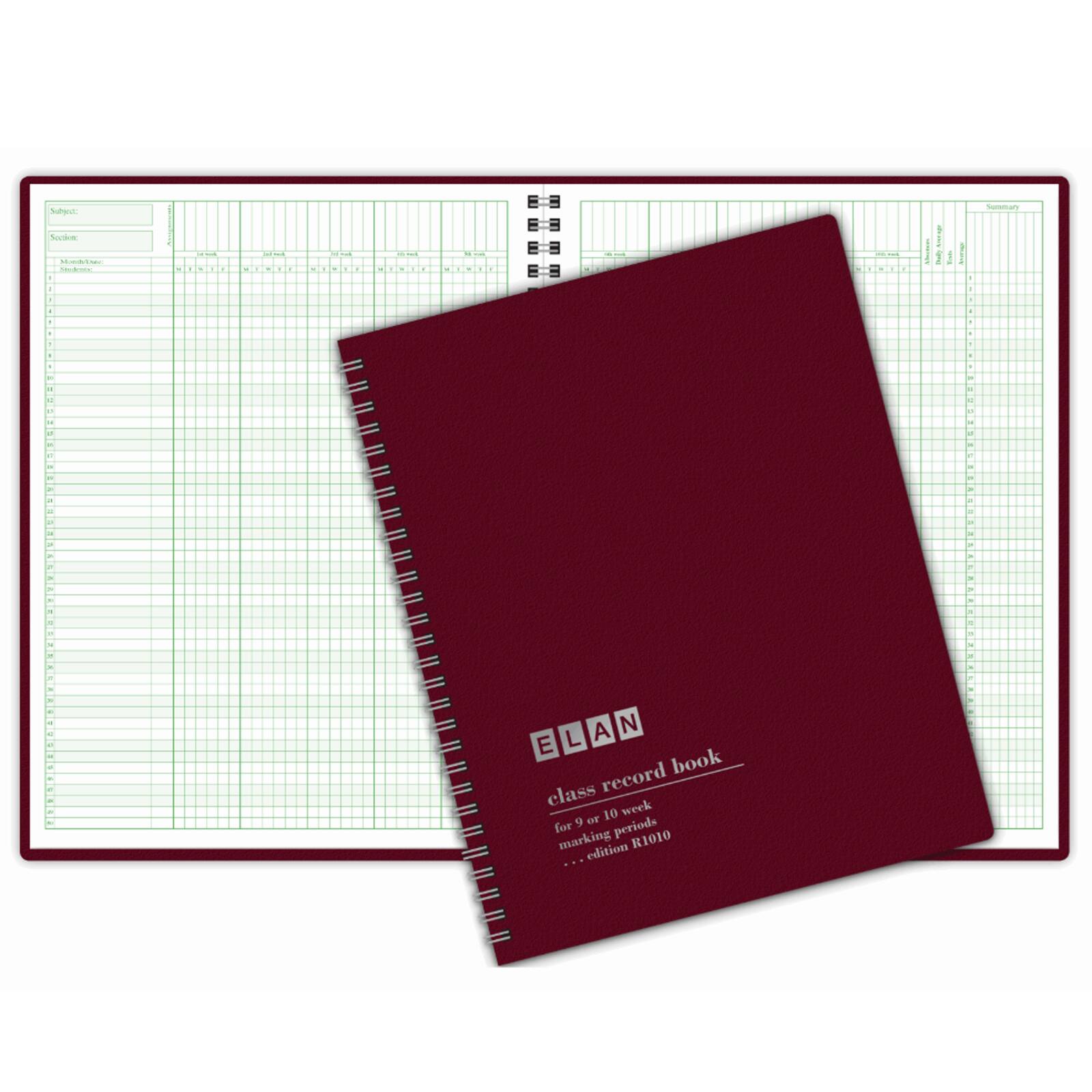 ELAN Publishing 8.5" x 11" Dark Red Class Record Books, 3ct.