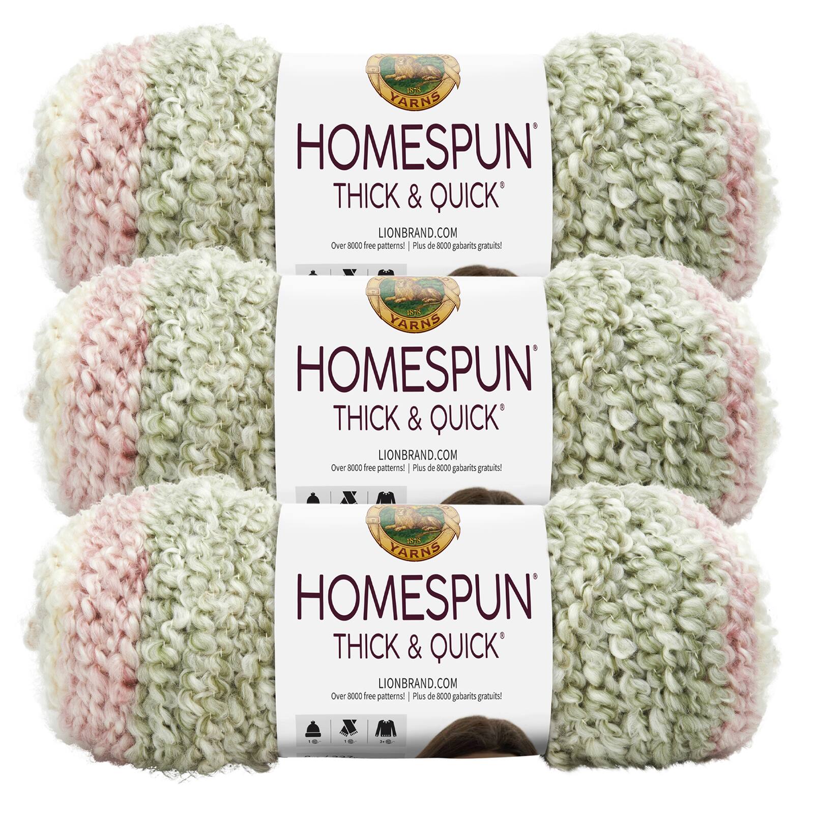 Lion Brand Homespun Thick and Quick Yarn - Coral Stripes, 1 ct - Fry's Food  Stores