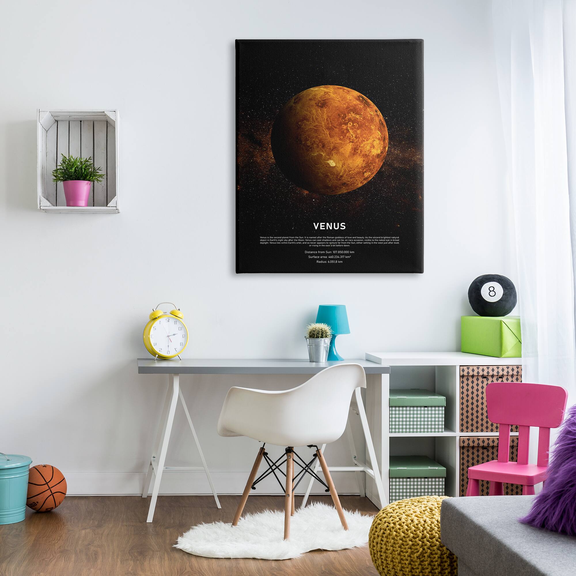 Stupell Industries Venus Planet Infographic Milky Way Astrological Facts Canvas Wall Art