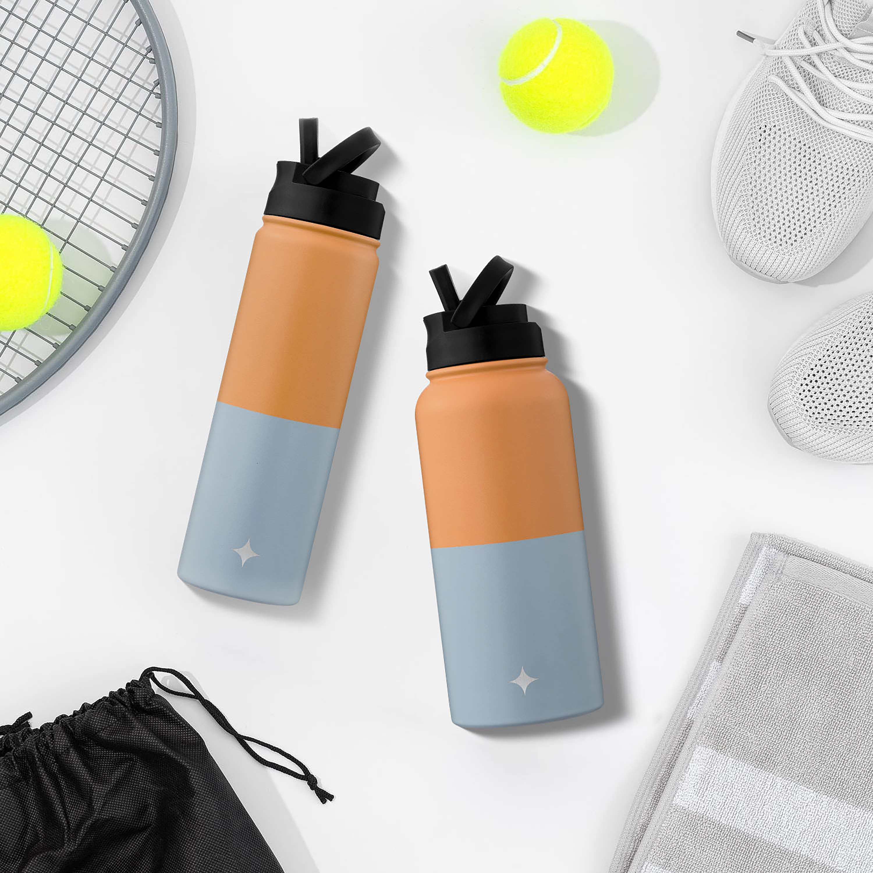 JoyJolt&#xAE; 22oz. Triple Insulated Water Bottle with Flip Lid &#x26; Sport Straw Lid