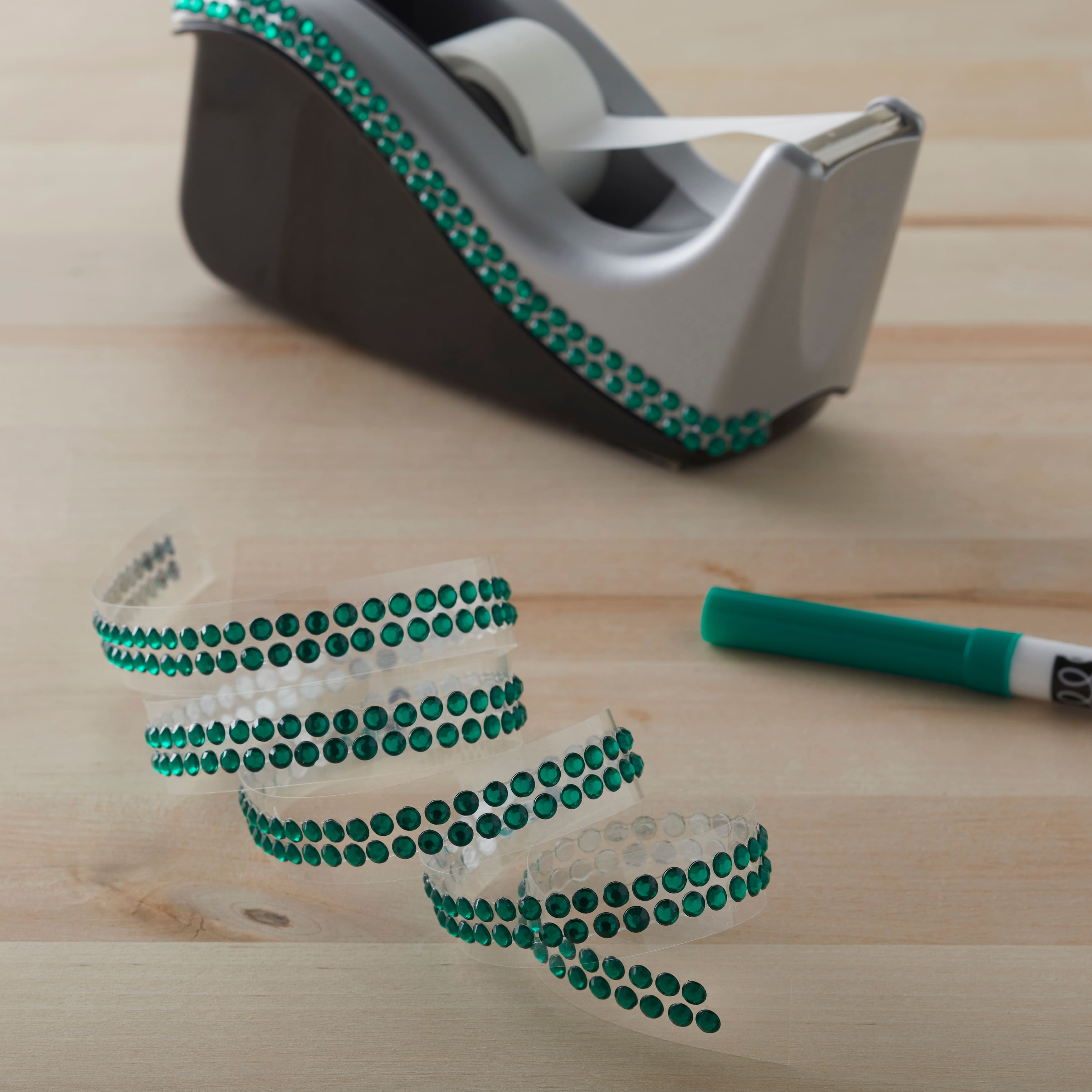 12 Pack: Bling on a Roll&#x2122; Dark Green Rhinestone Adhesives by Recollections&#x2122;