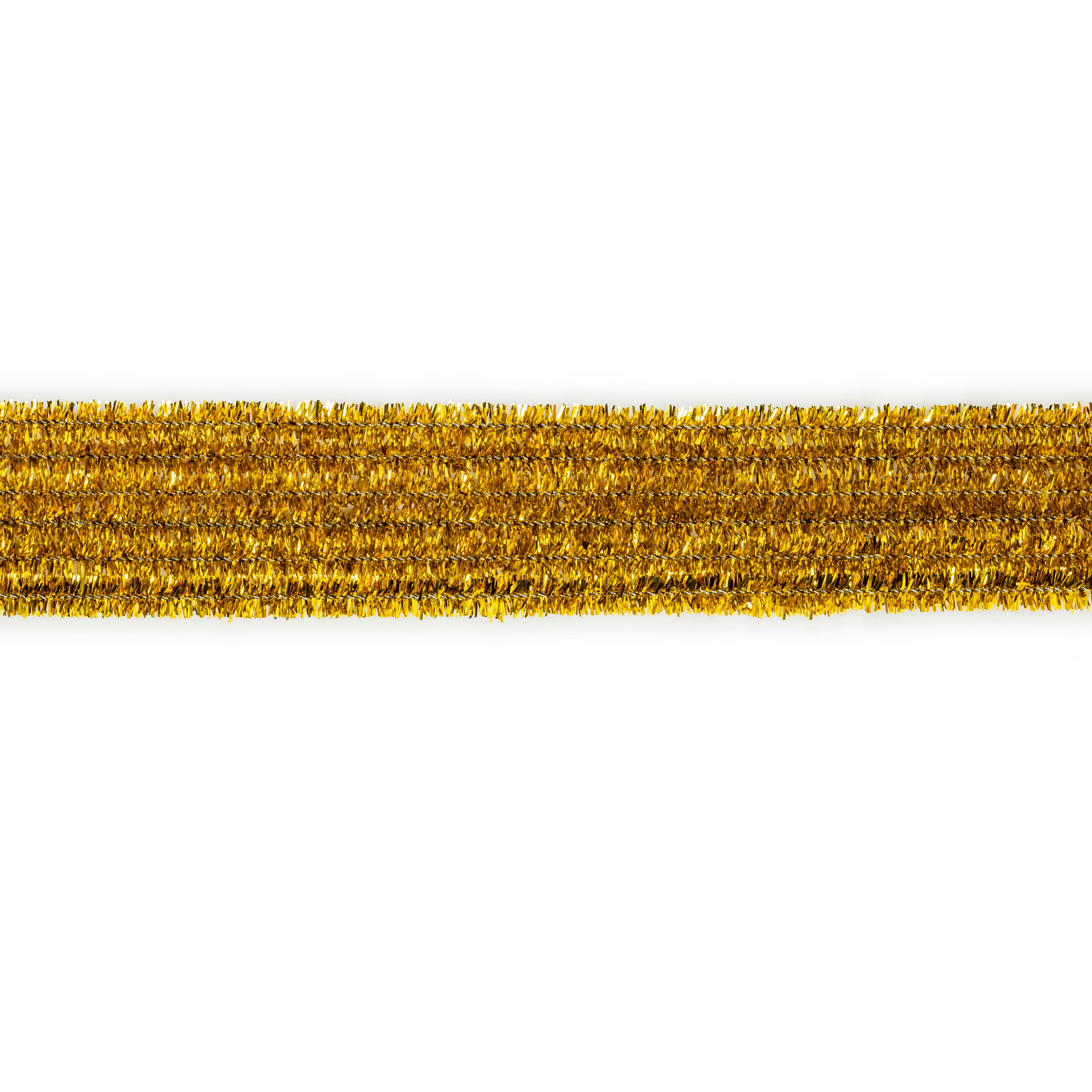 Glitter Pipe Cleaners - Pack of 100 Gold