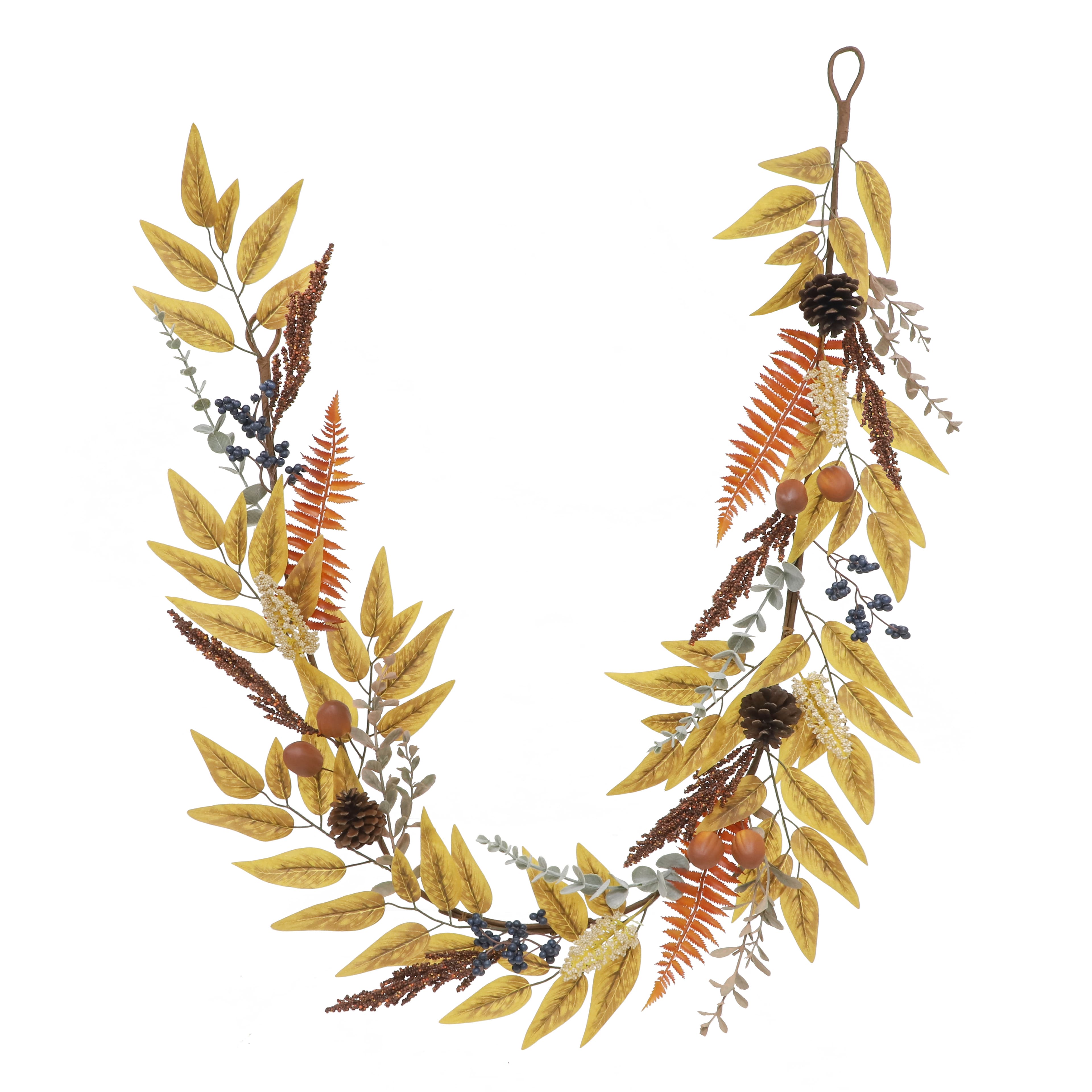6ft. Yellow &#x26; Orange Eucalyptus &#x26; Fern Garland by Ashland&#xAE;