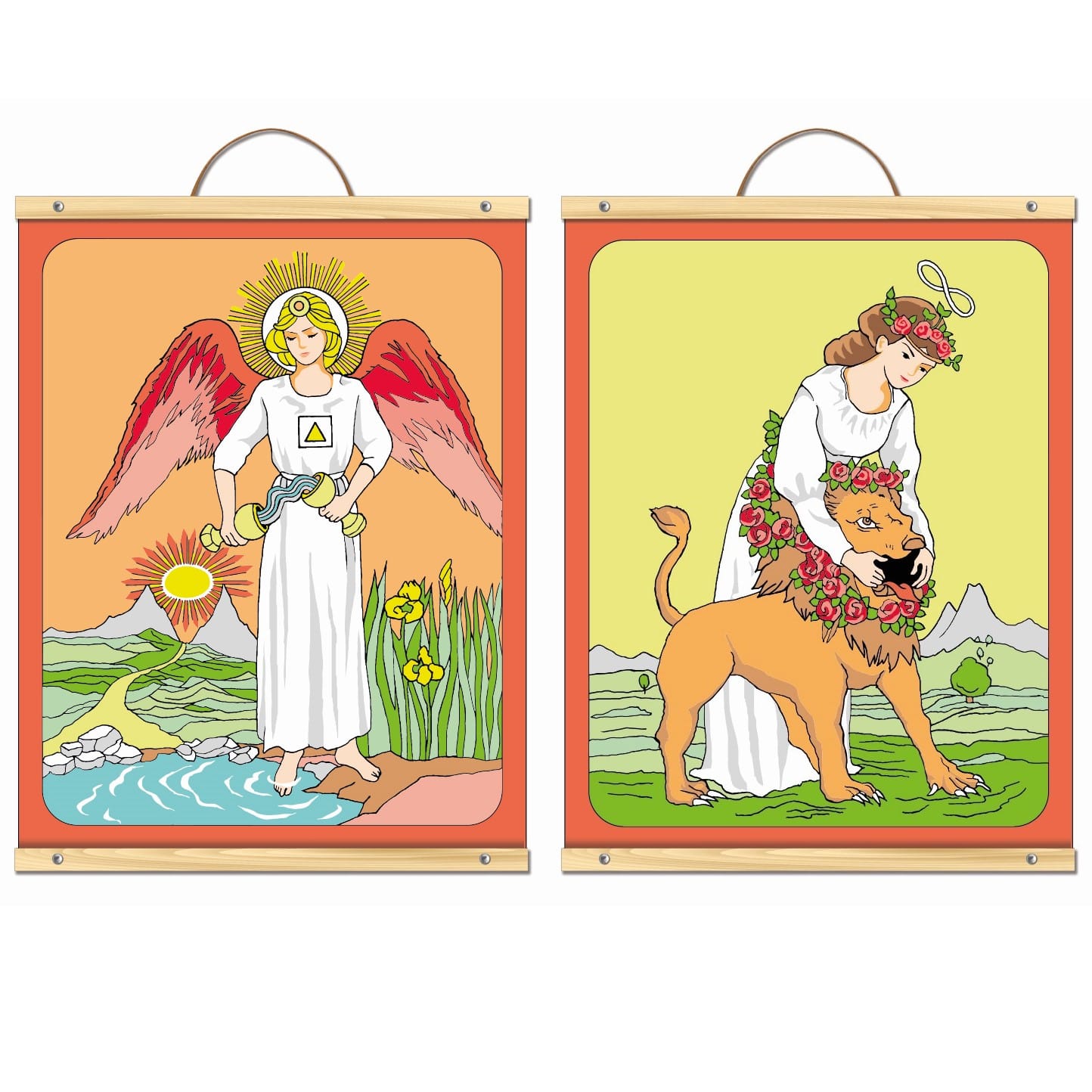8&#x22; x 10&#x22; Strength &#x26; Temperance Tarot Paint-by-Number Kit by Artist&#x27;s Loft&#xAE;
