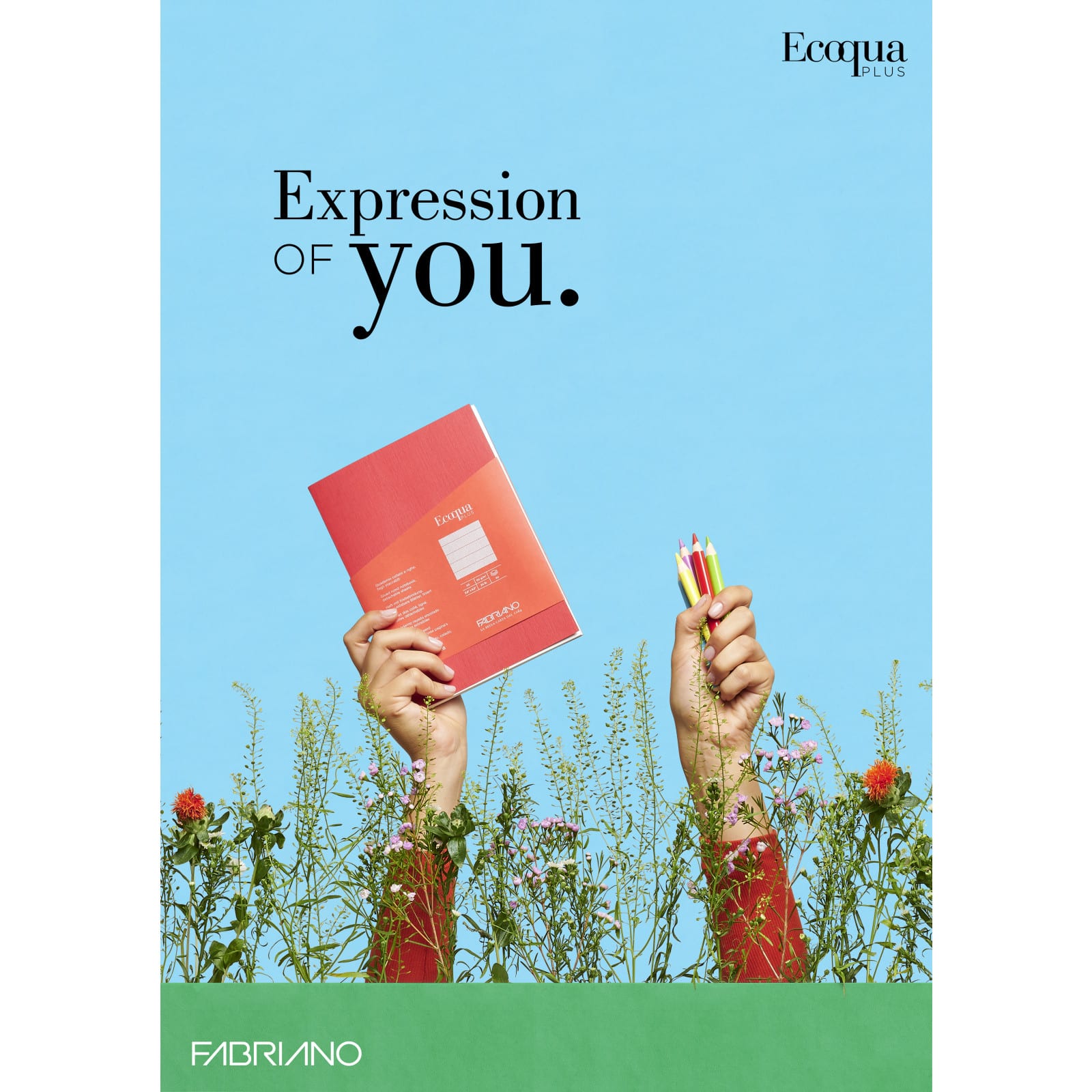 Fabriano&#xAE; Ecoqua Plus Lined A5 Glue-Bound Notebook