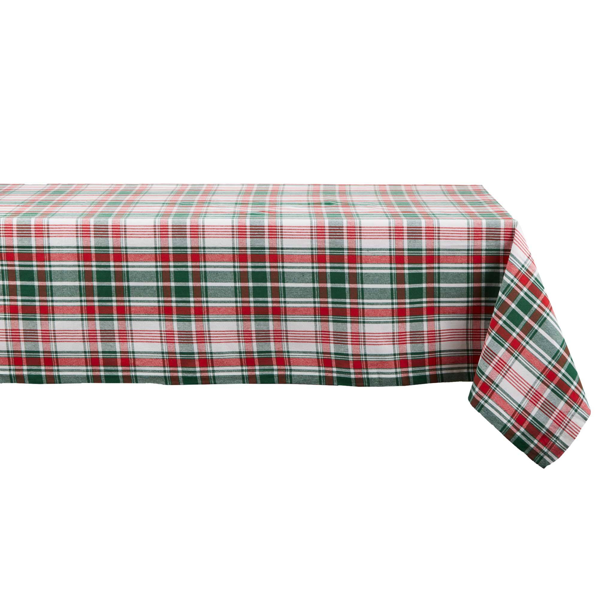 DII® Yuletide Plaid Tablecloth
