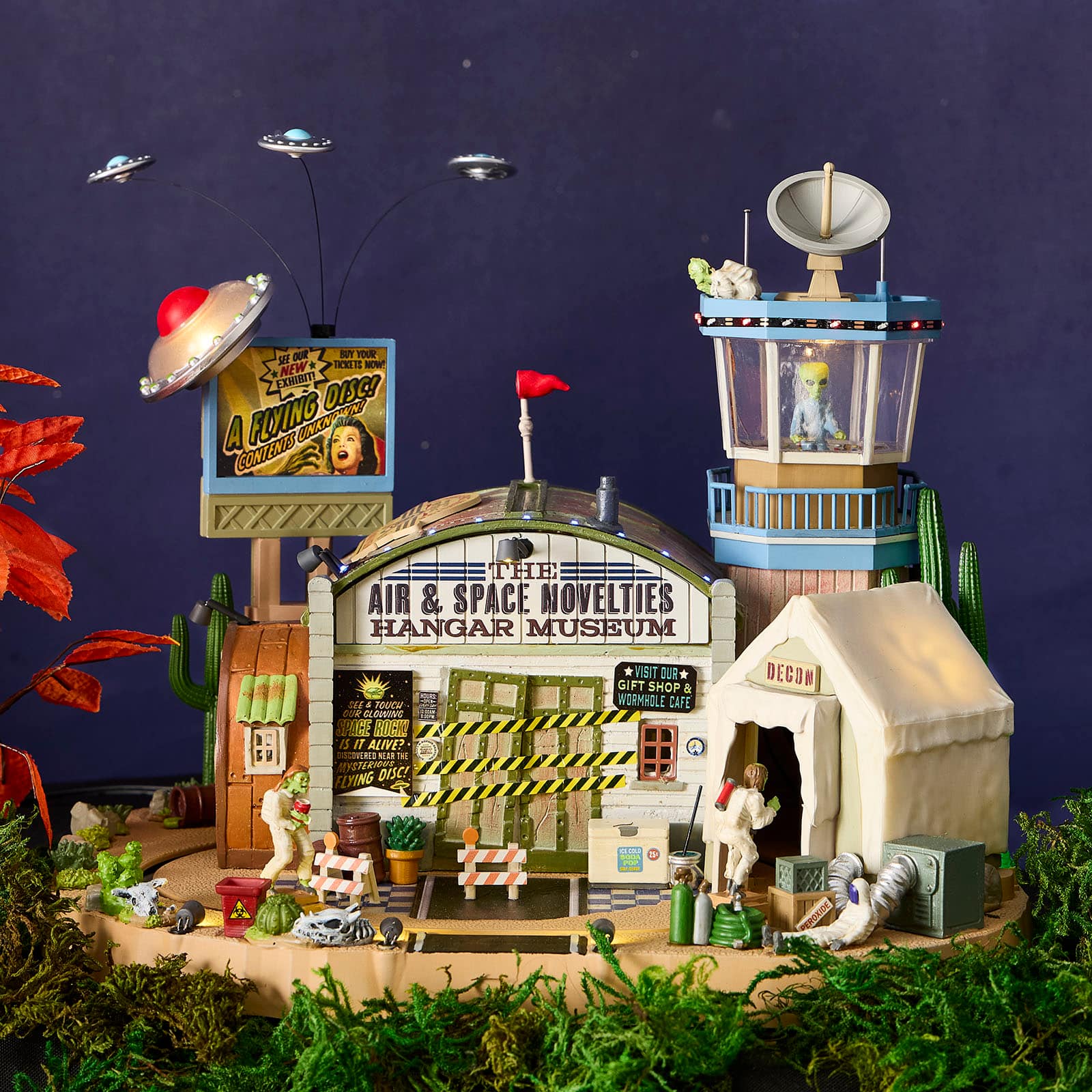 Lemax&#xAE; Spooky Town&#xAE; The Air &#x26; Space Novelties Hangar Museum