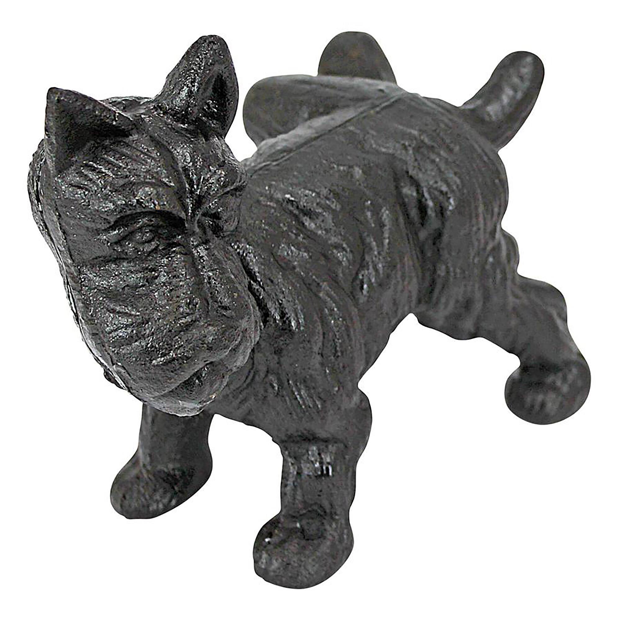 Design Toscano 6&#x22; Naughty Peeing Scotty Dog Cast Iron Sculptural Bookends, 2ct.