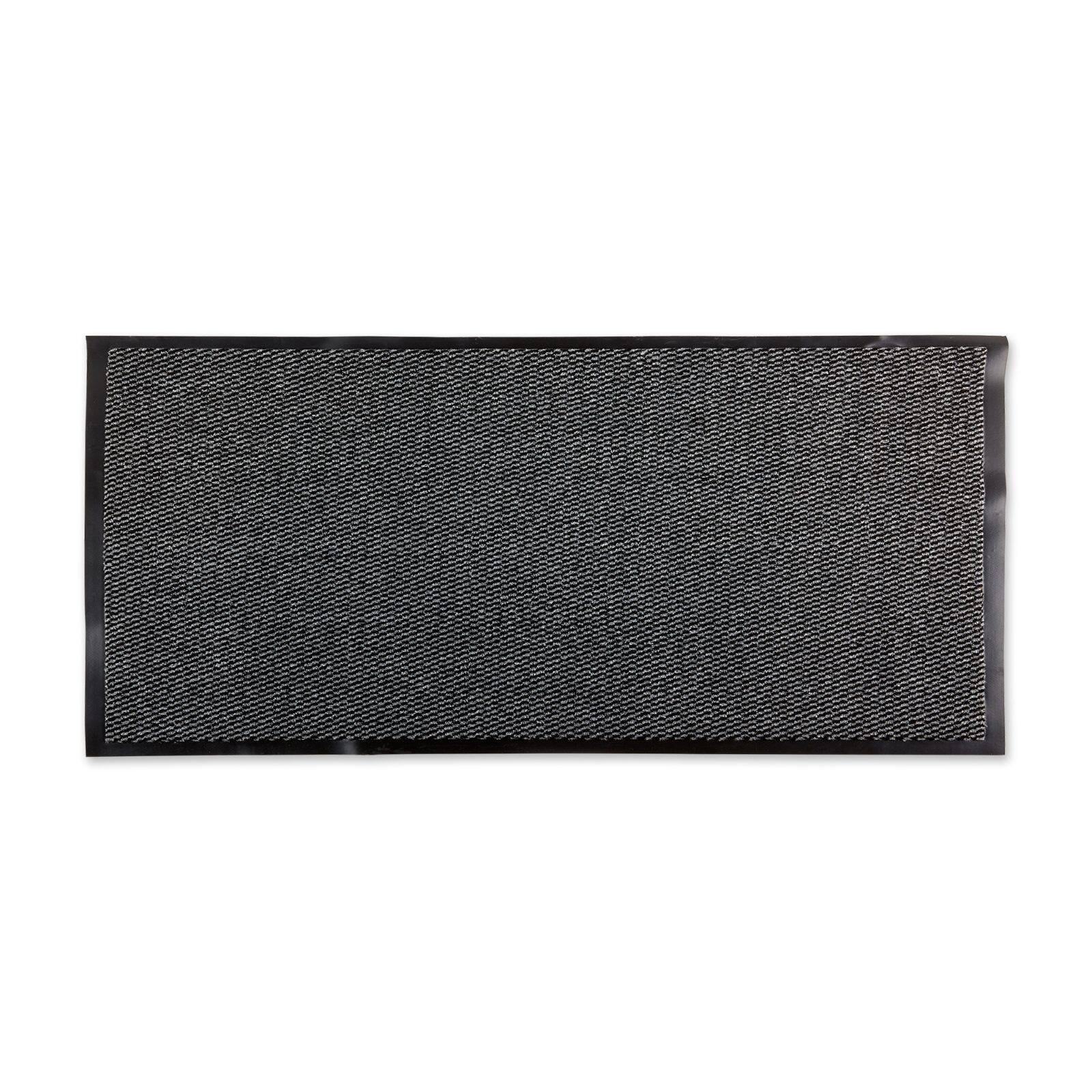DII® Gray & Black Walk Off Utility Runner Doormat, 22" x 60"