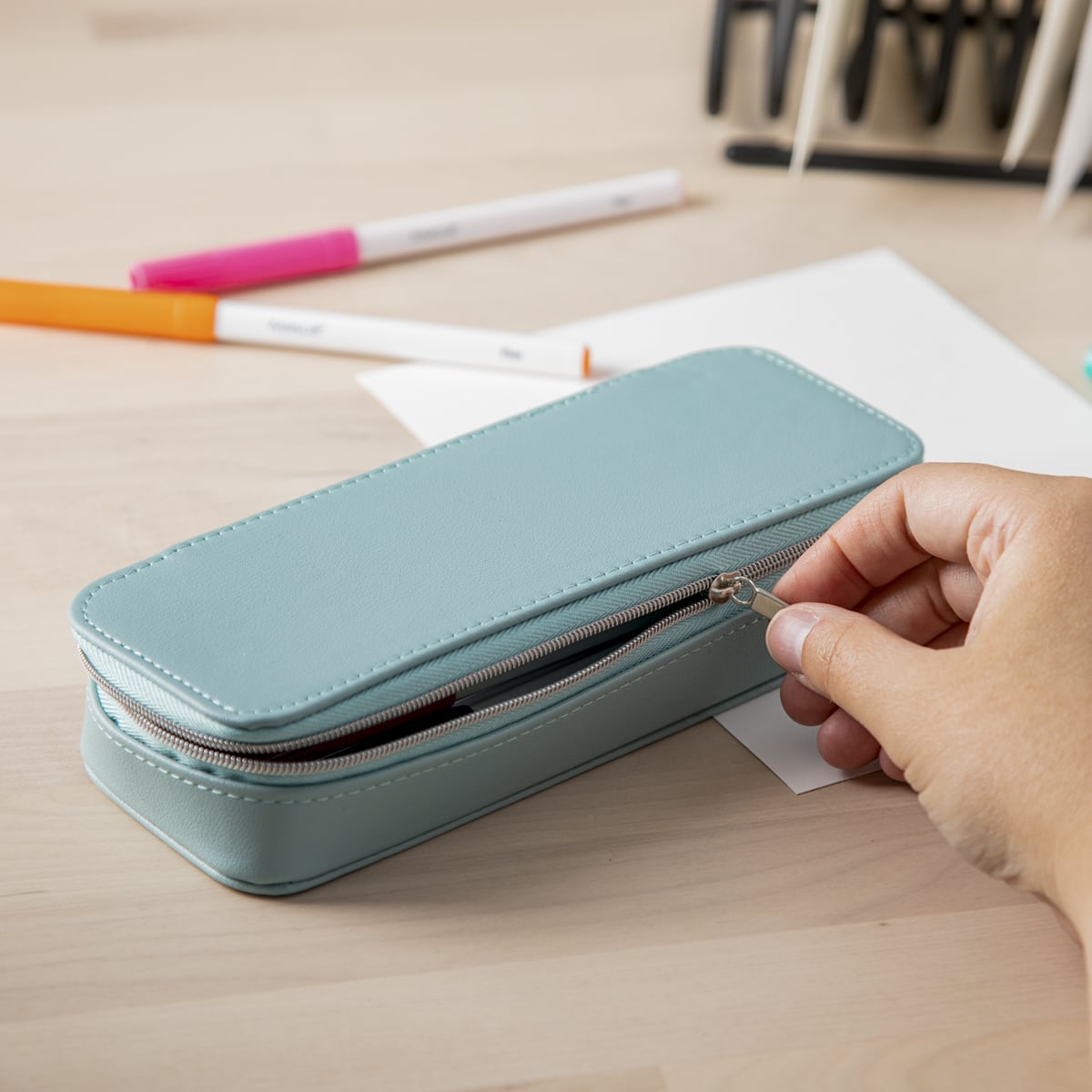 6 Pack: Zipper Pencil Pouch by Artist&#x27;s Loft&#x2122;