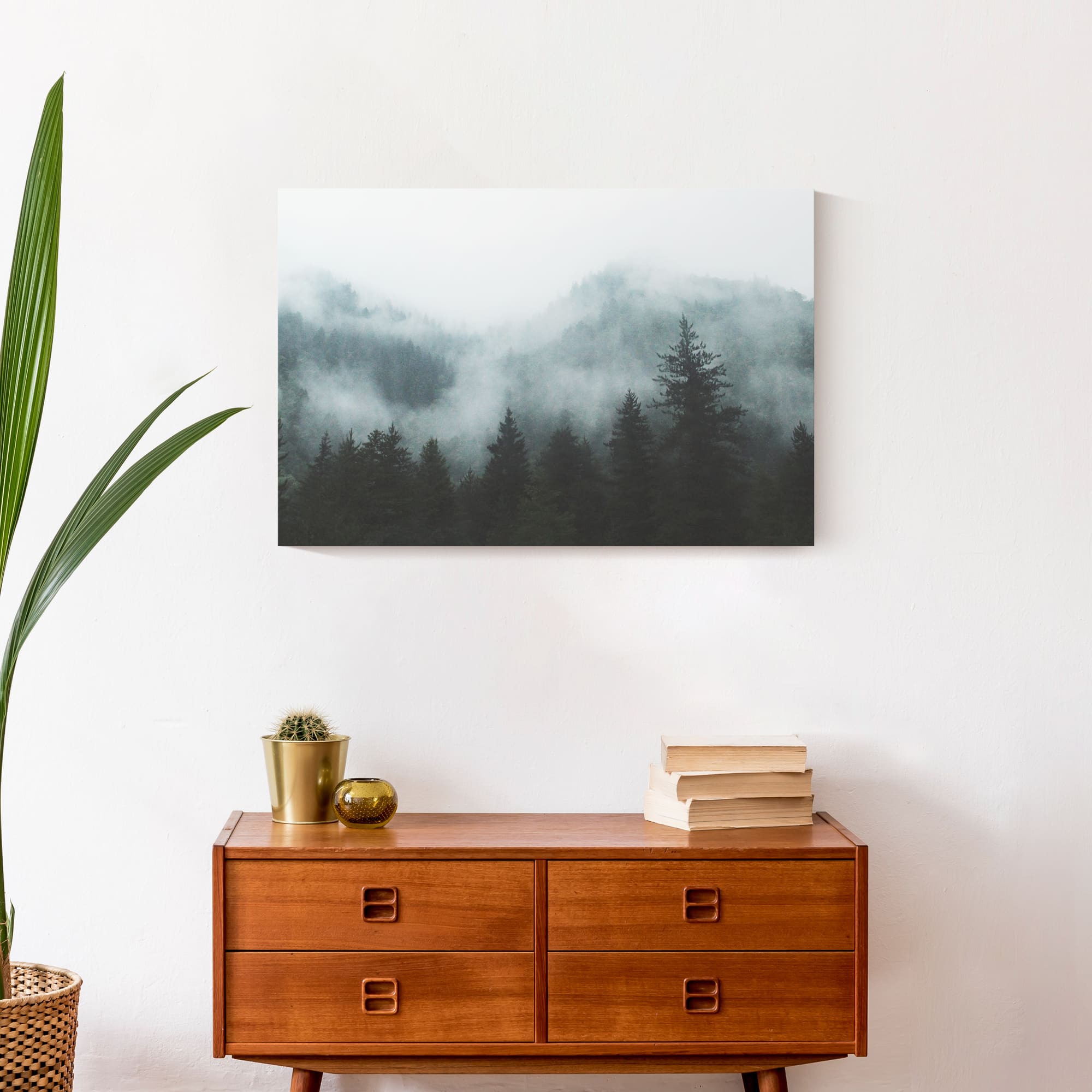 Foggy Mountainscape Canvas Wall Art | Michaels