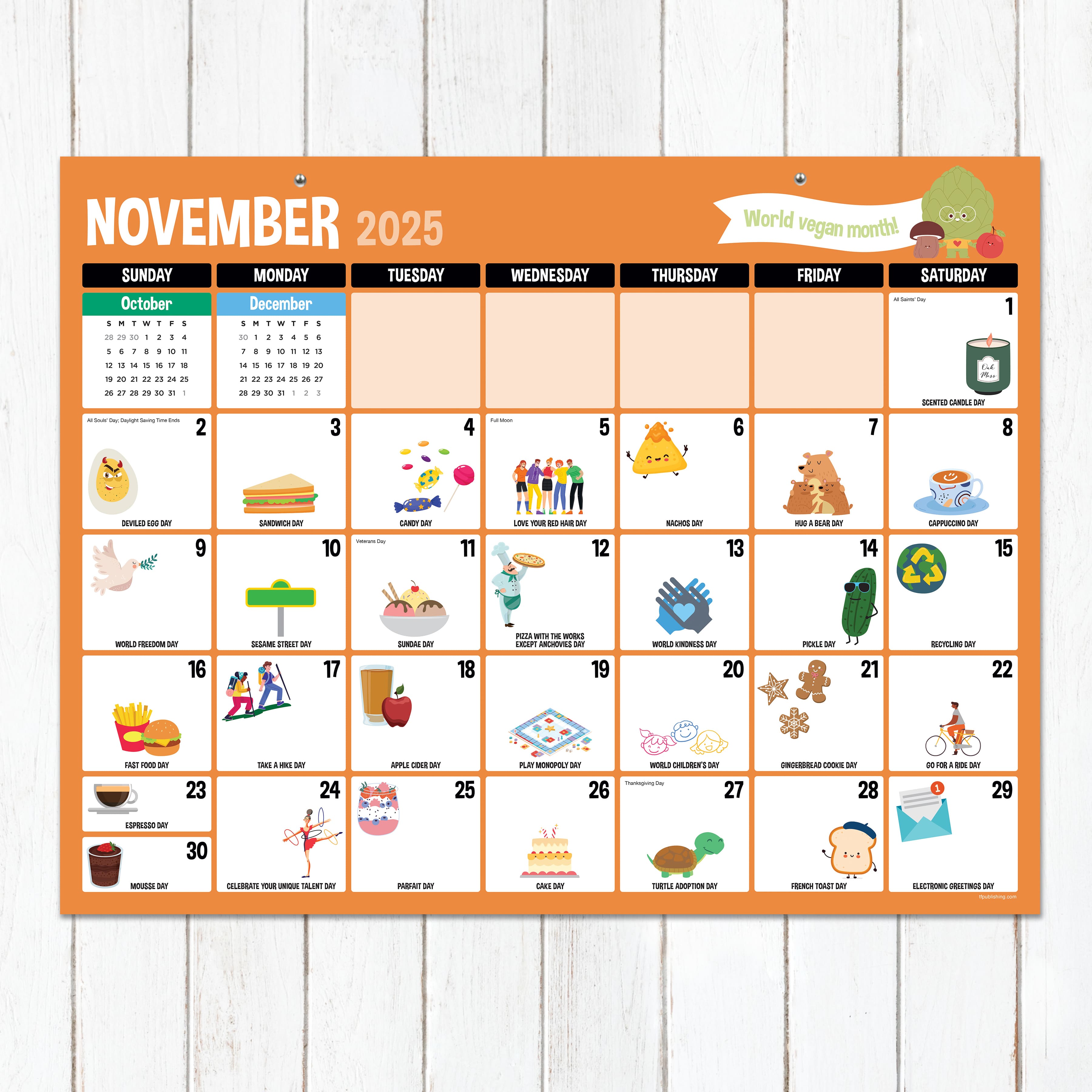 July 2025 - June 2026 Large Every Day&#x27;s A Holiday Desk Pad Monthly Blotter Calendar