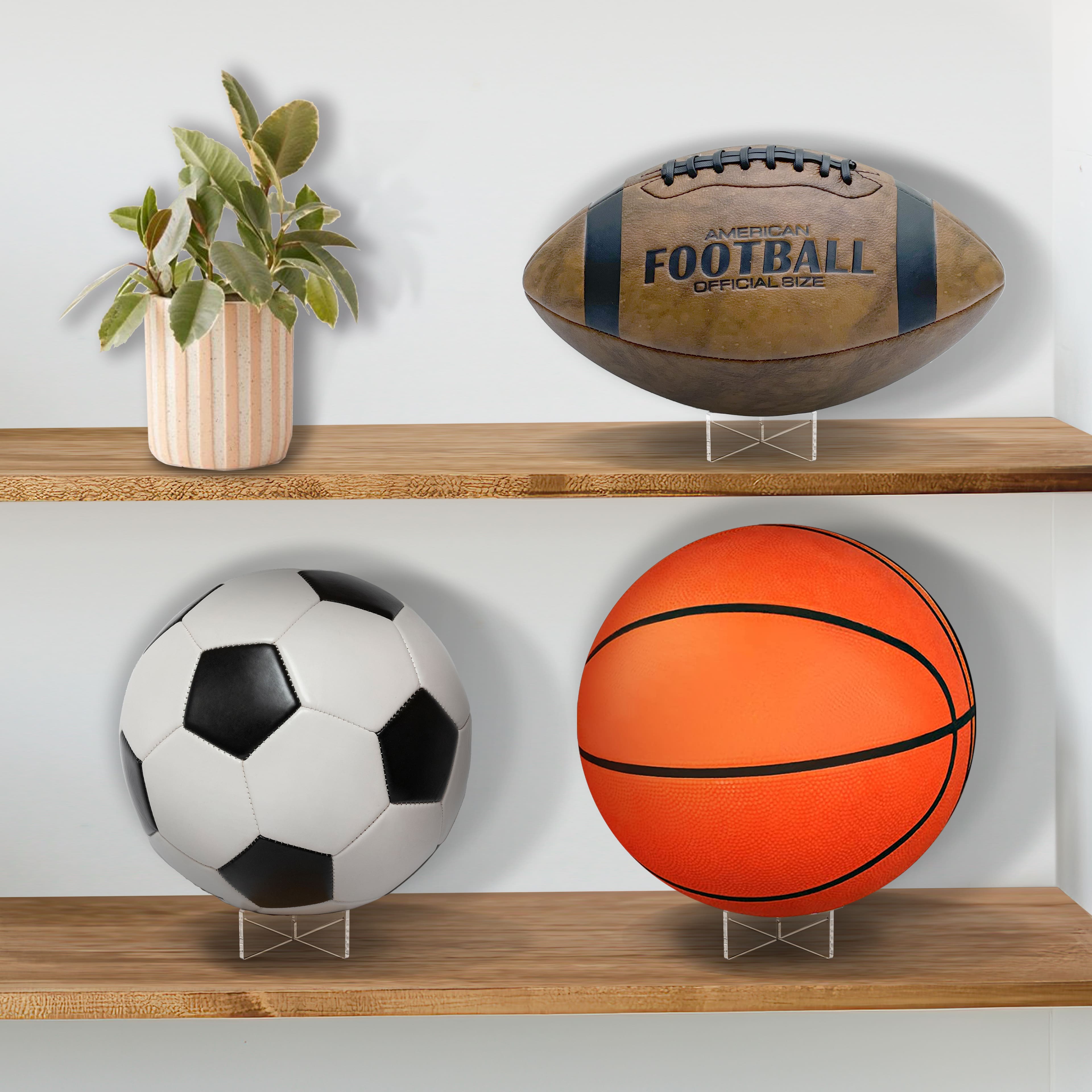 Clear Acrylic Basketball &#x26; Soccer Ball Stand by Studio D&#xE9;cor&#xAE;
