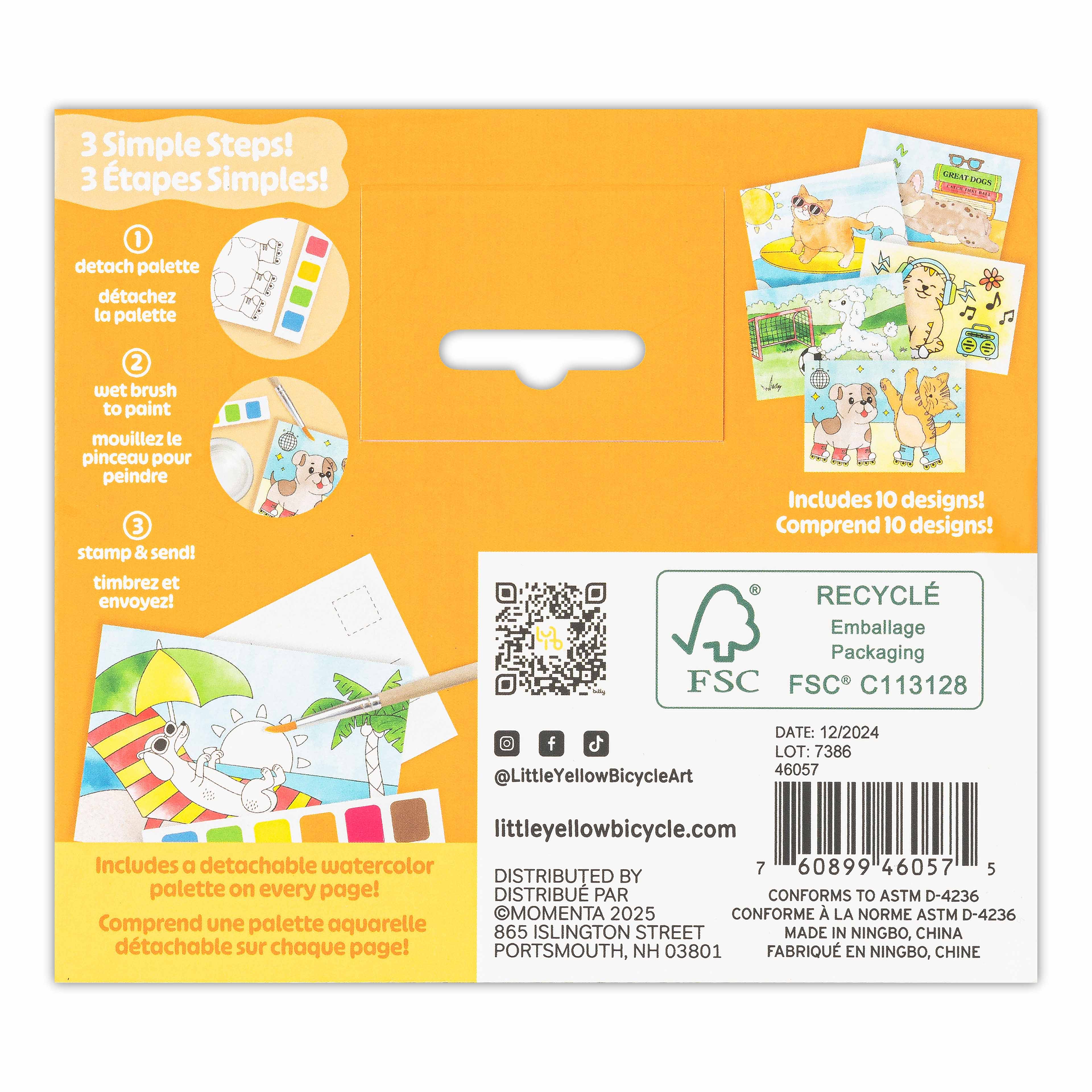 Little Yellow Bicycle&#xAE; Pets Watercolour Postcard Kit
