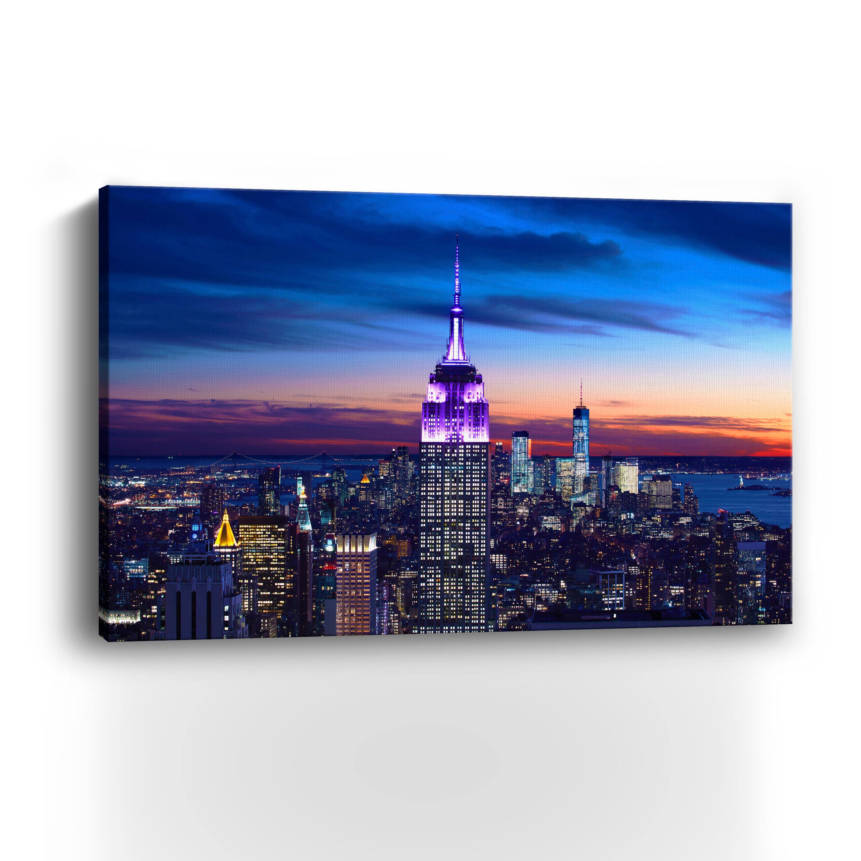 Glowing Empire State Canvas Giclee