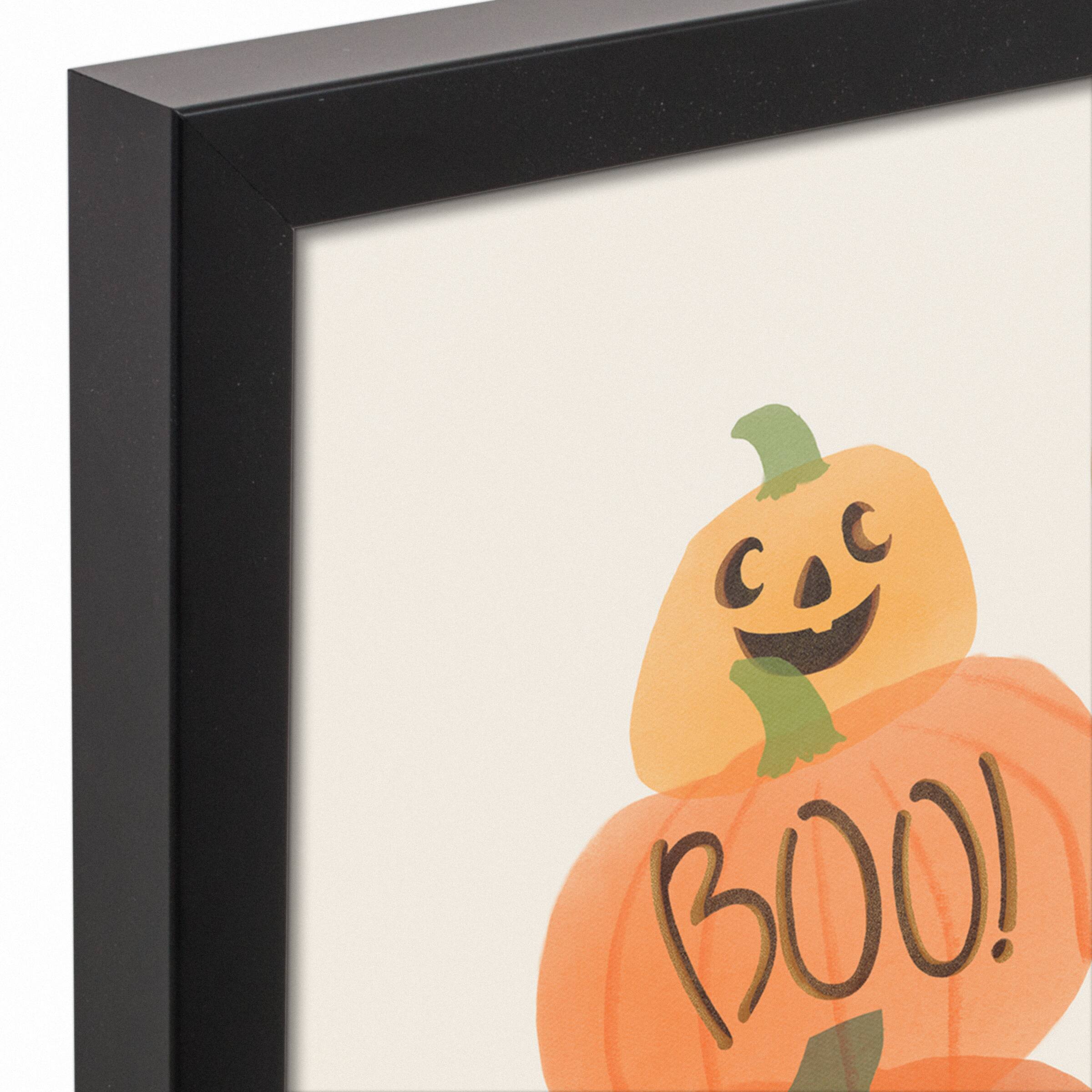 Halloween Still Life Black Framed Canvas Wall Art