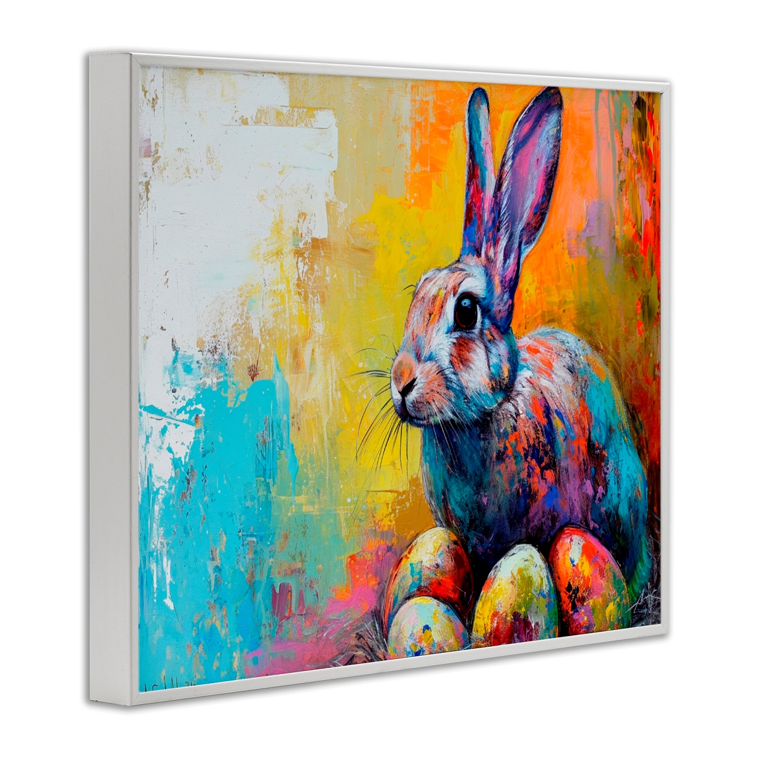Stupell Industries Easter Joy Abstract Framed Giclee Art