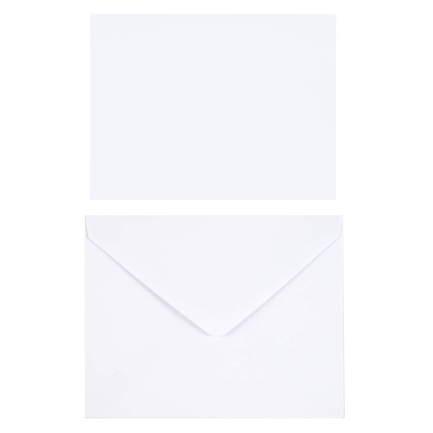 12 Packs: 50 ct. (600 total) 4.25&#x22; x 5.5&#x22; White Flat Cards &#x26; Envelopes by Recollections&#x2122;