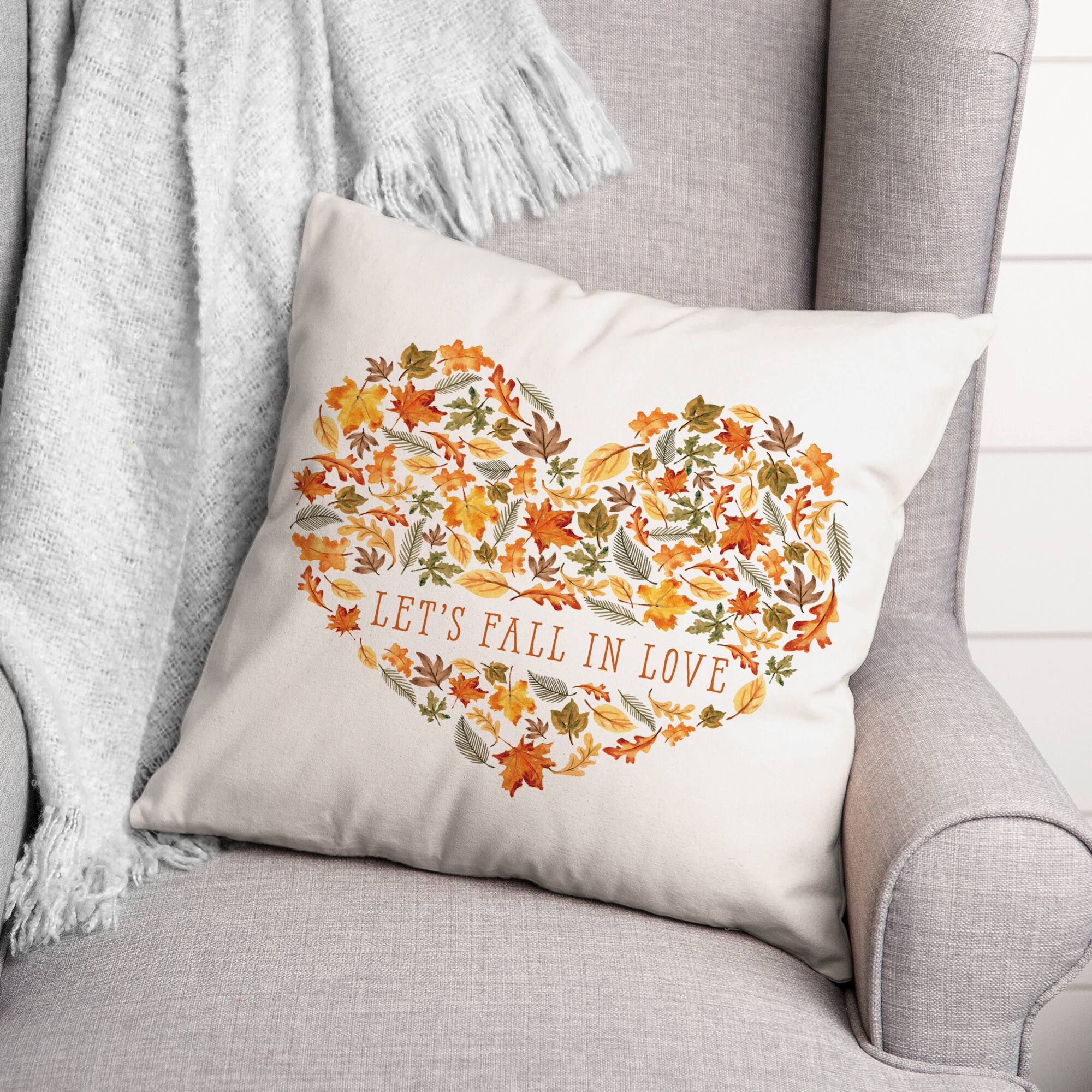 Let&#x27;s Fall in Love Indoor/Outdoor Pillow