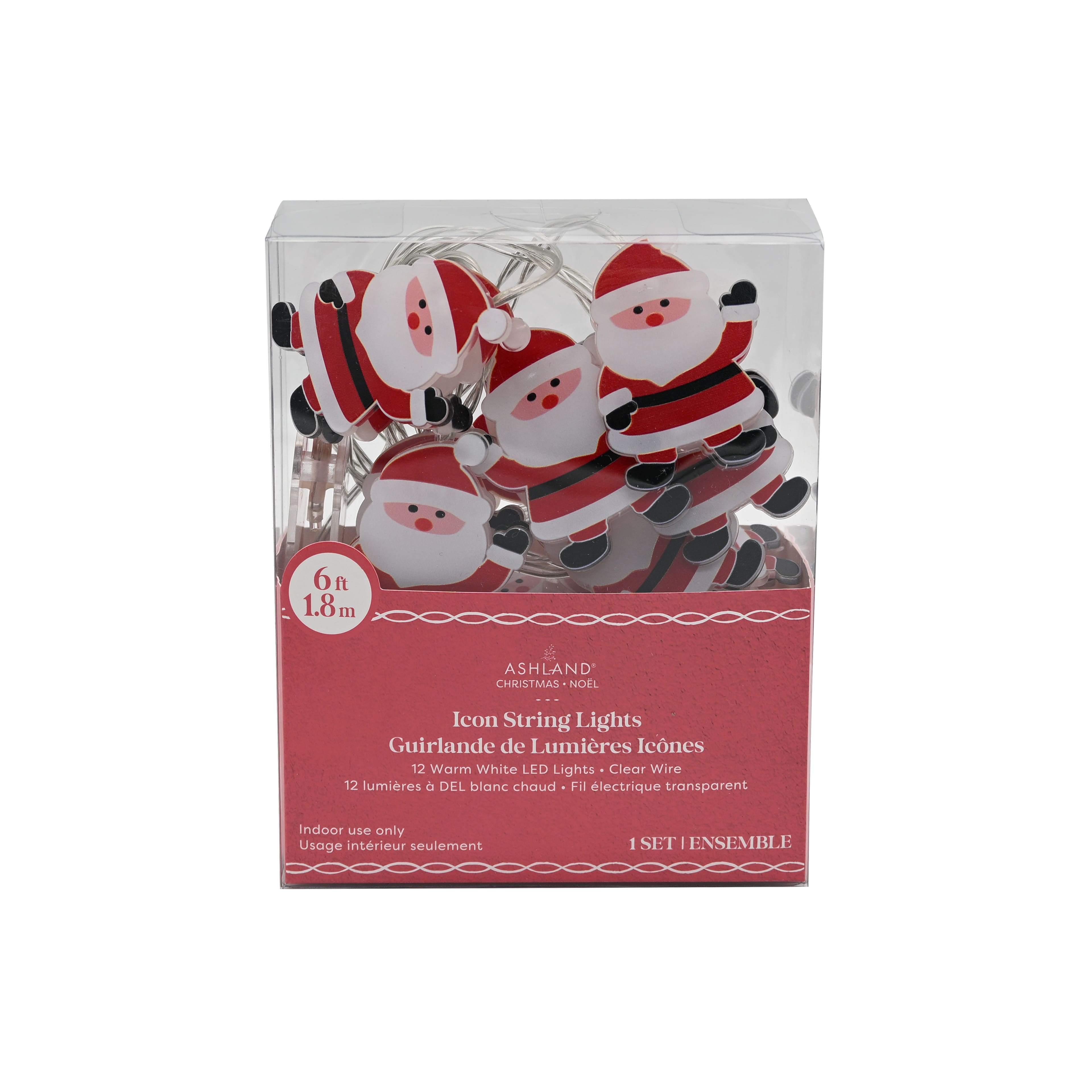 12ct. Double-Sided Santa Icon String Lights by Ashland&#xAE;