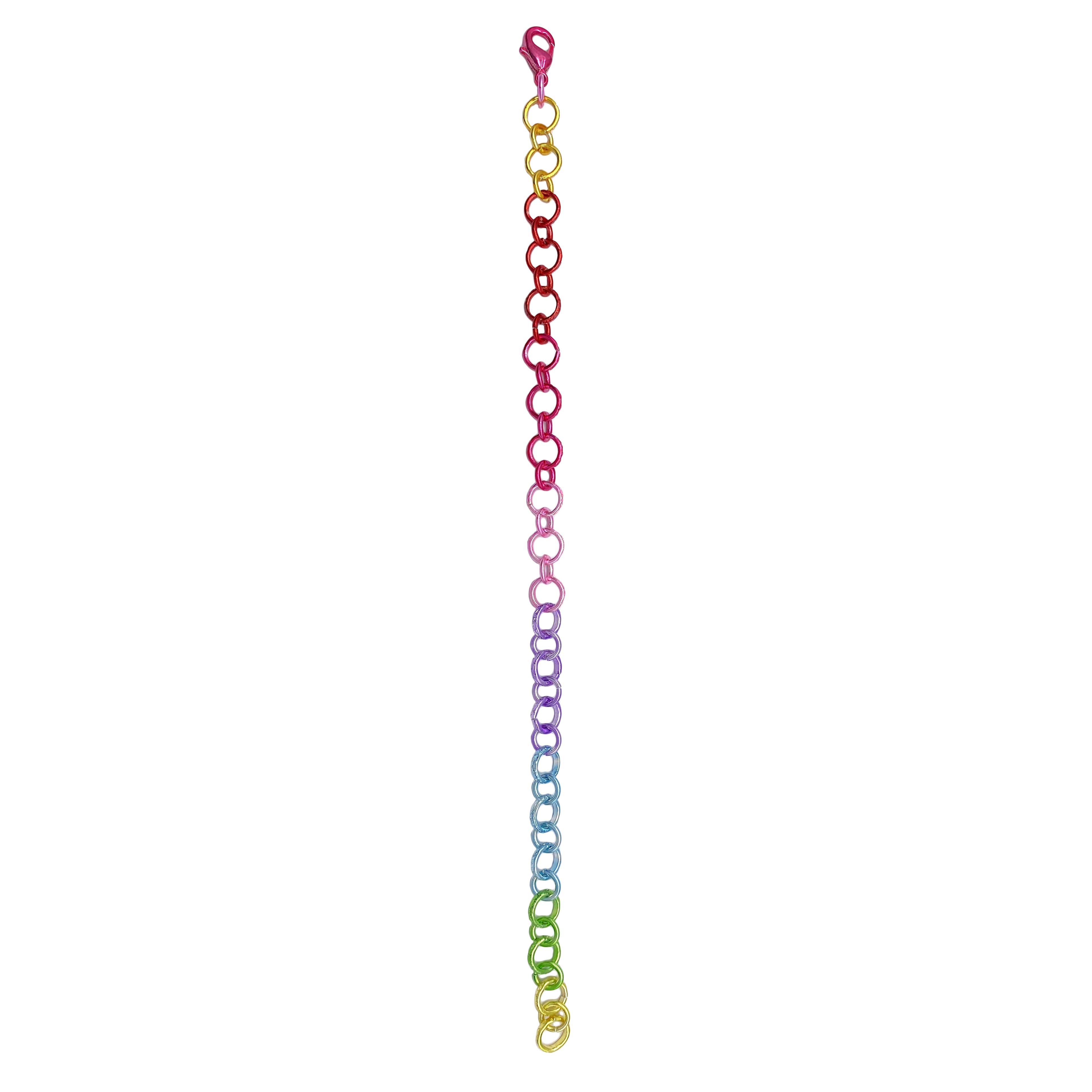 12 Pack: Rainbow Long & Short Charm Bracelet by Bead Landing™